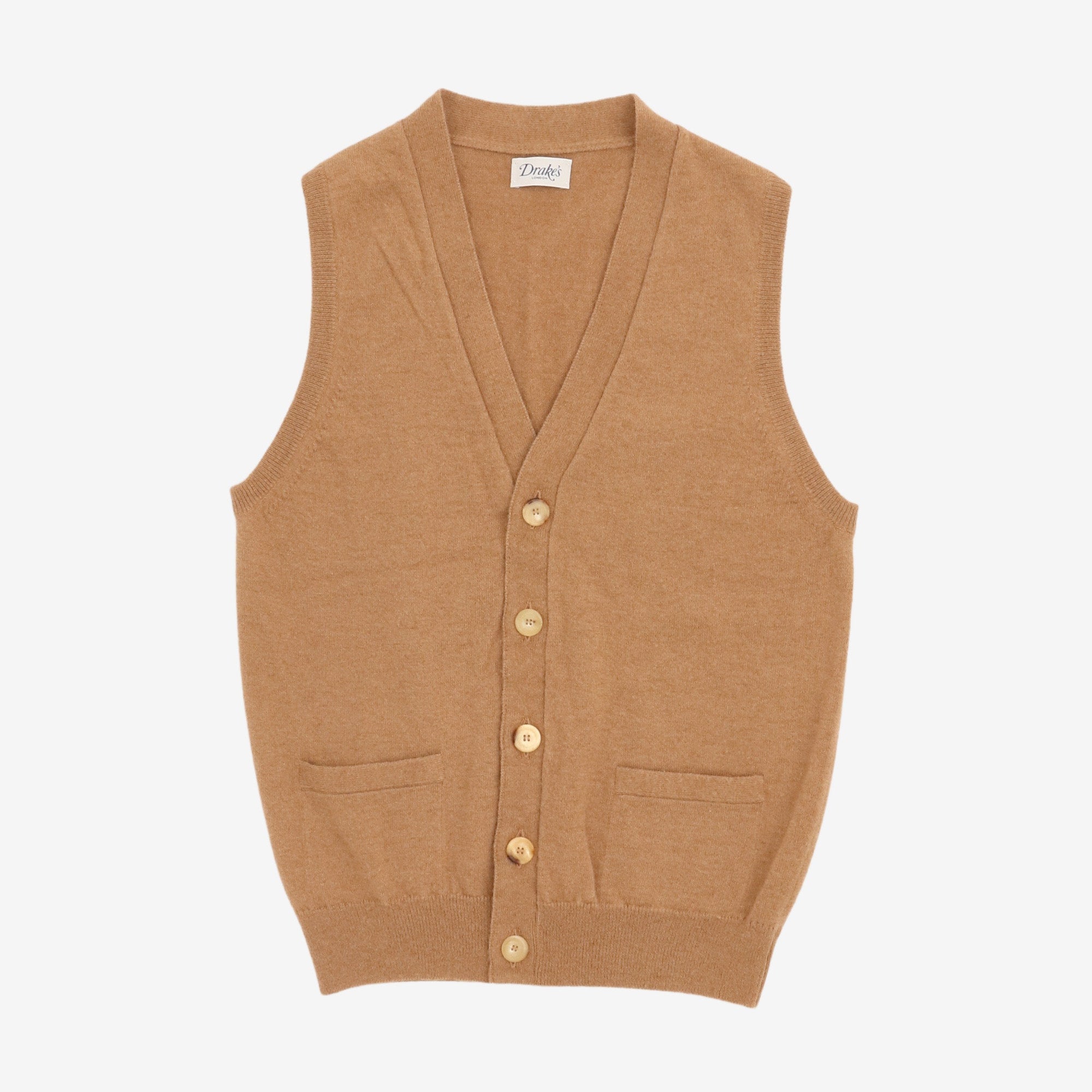 Lambswool Sleeveless Cardigan