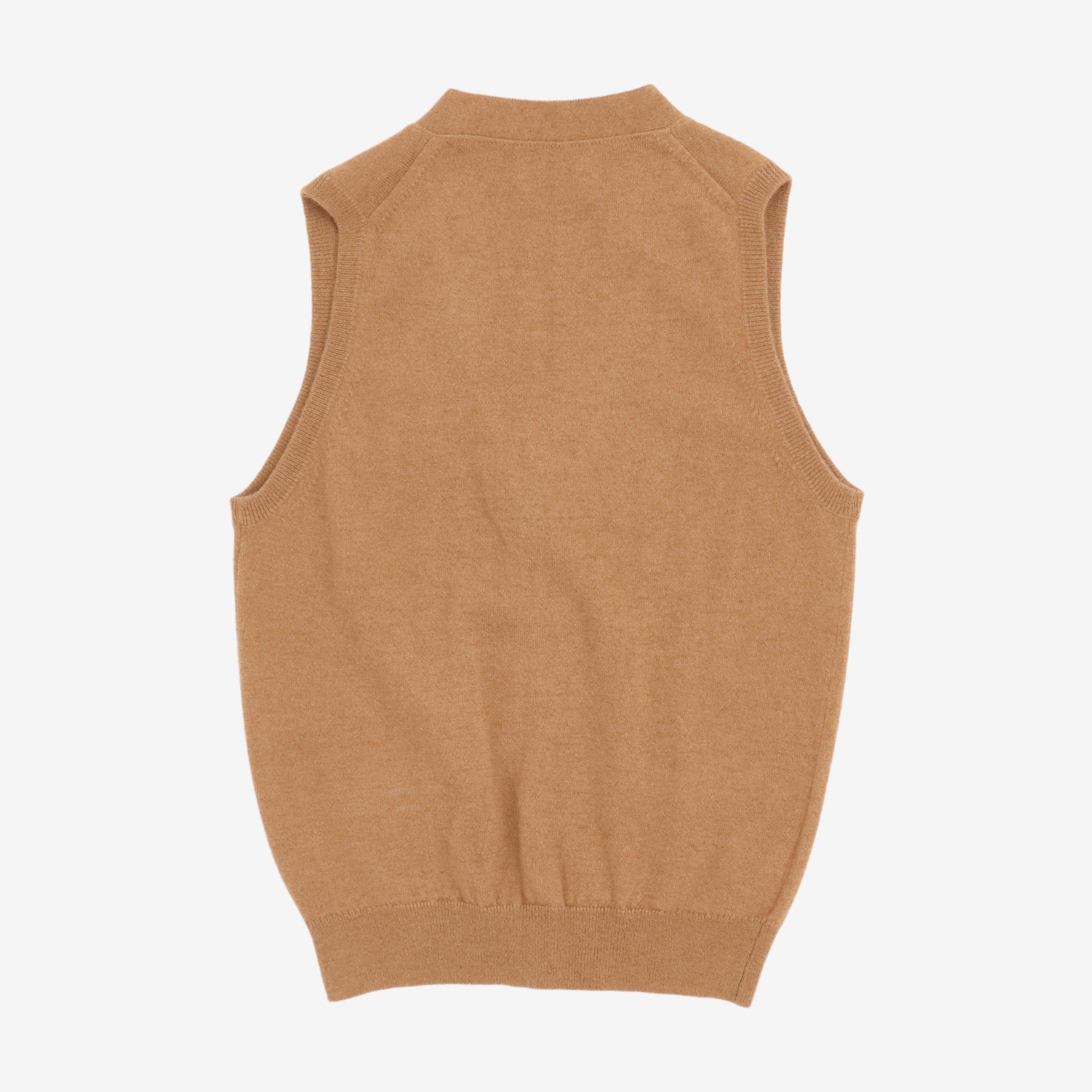 Lambswool Sleeveless Cardigan