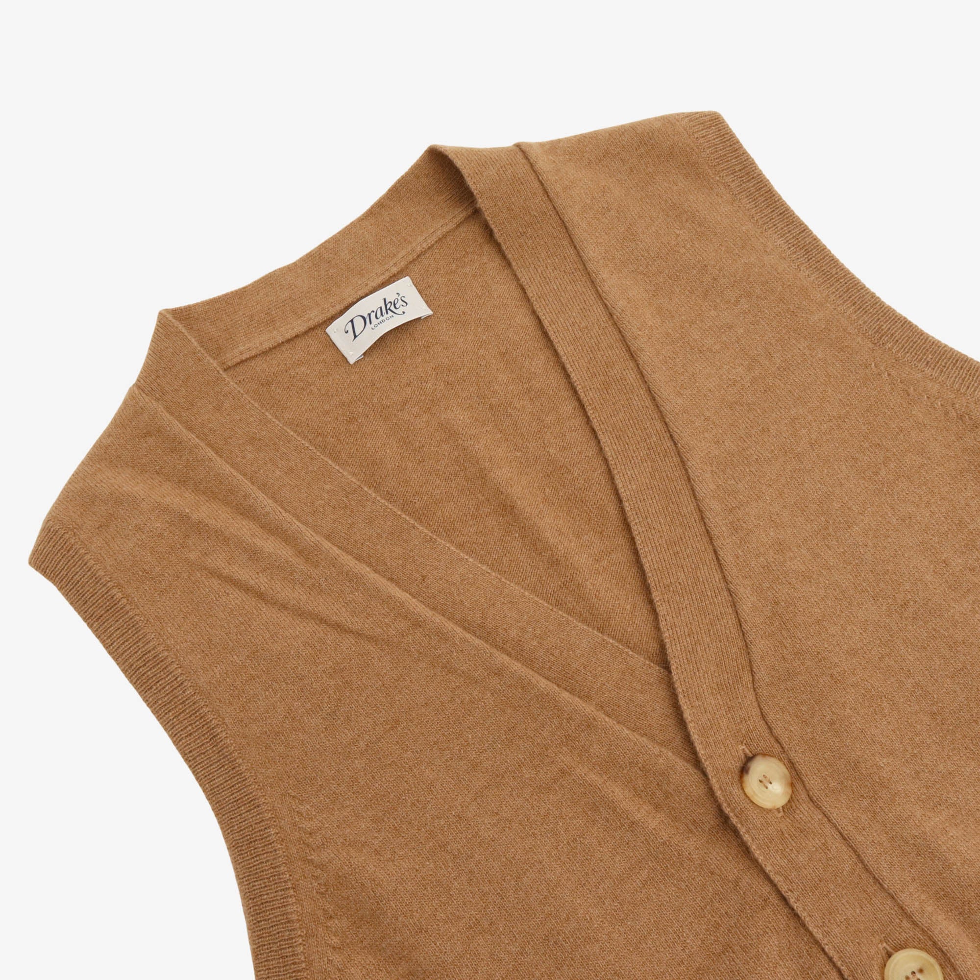 Lambswool Sleeveless Cardigan