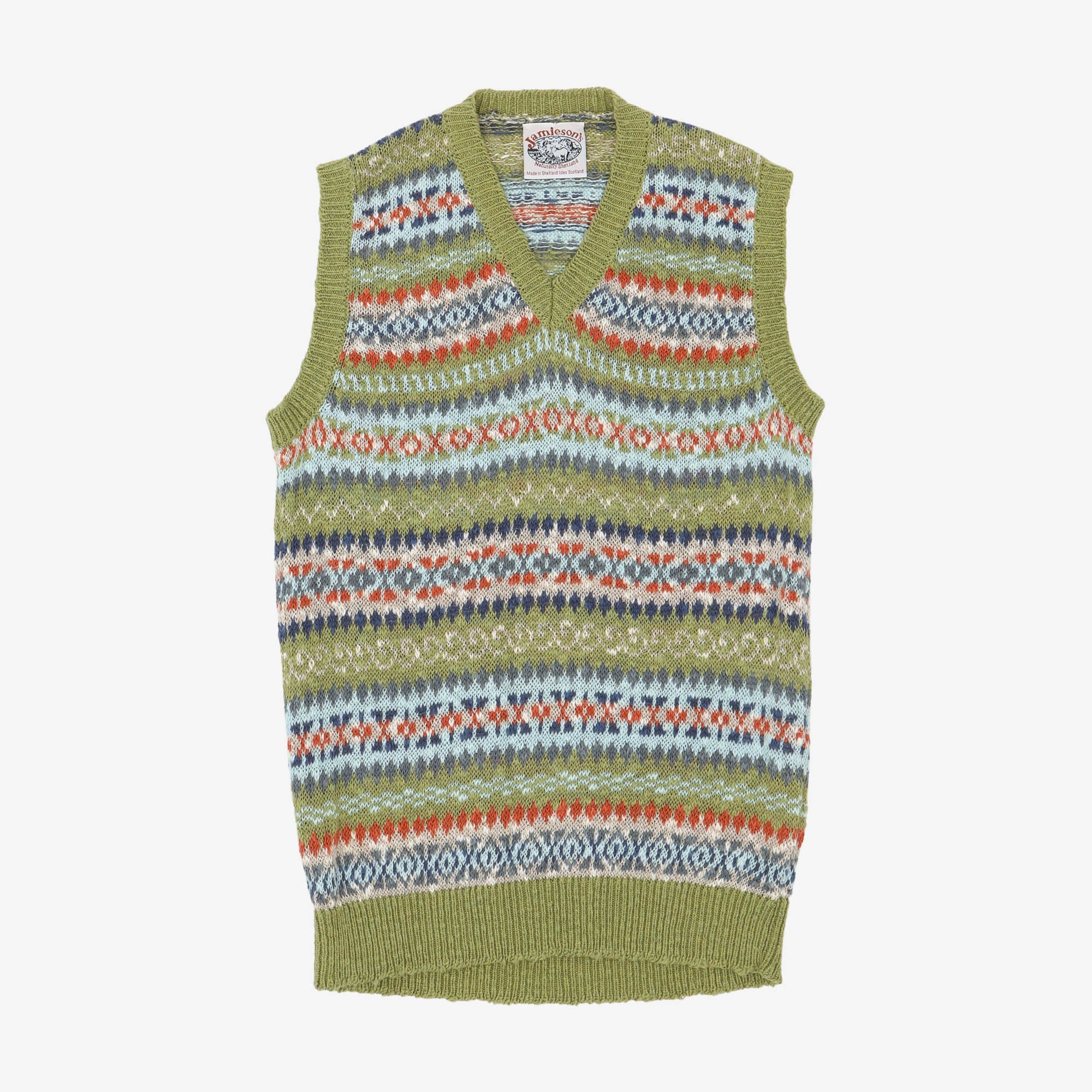 Linen Blend Fair Isle Sweater Vest