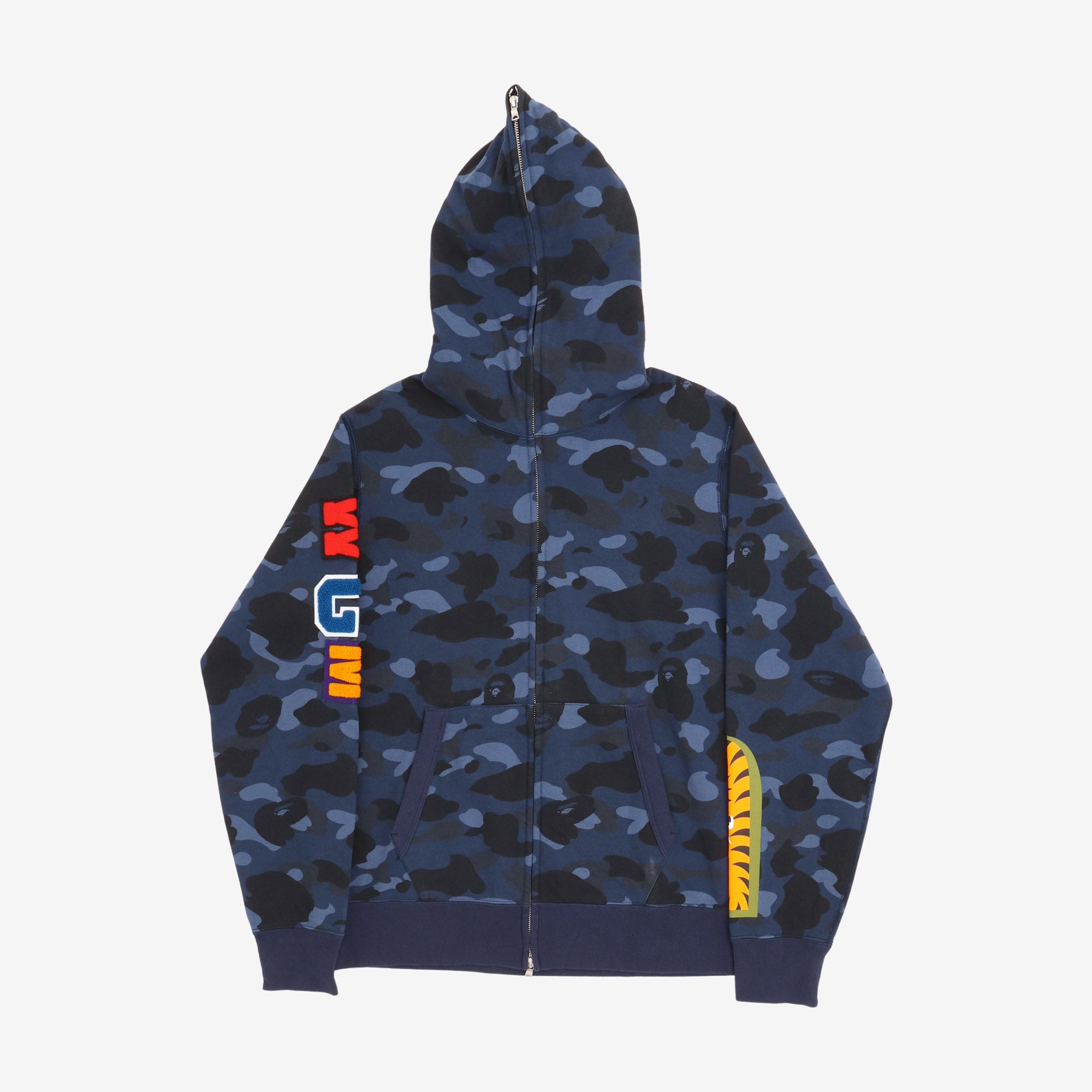 Color Camo Shark Full Zip Hoodie