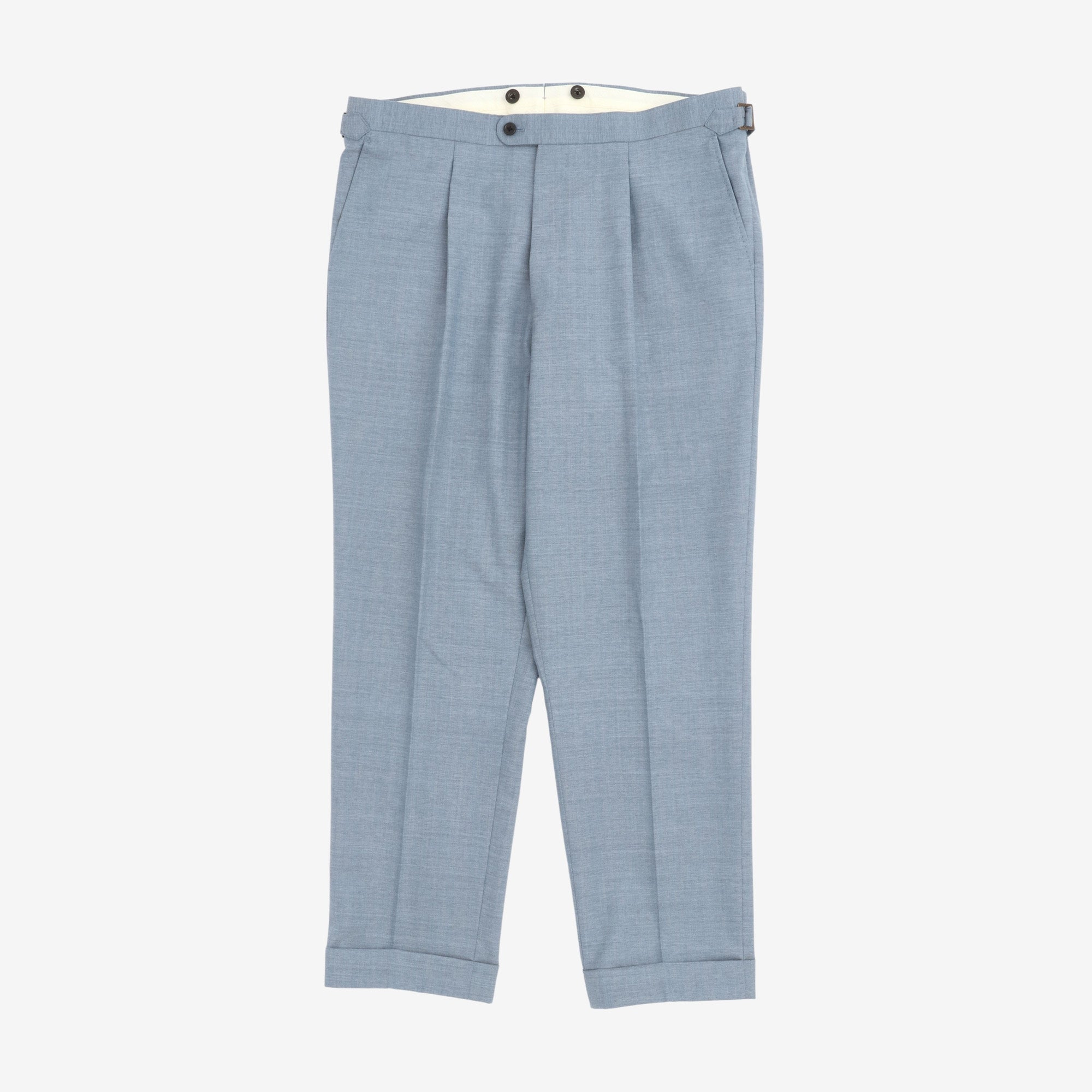 Wool Pleated Trousers (38W X 29L)