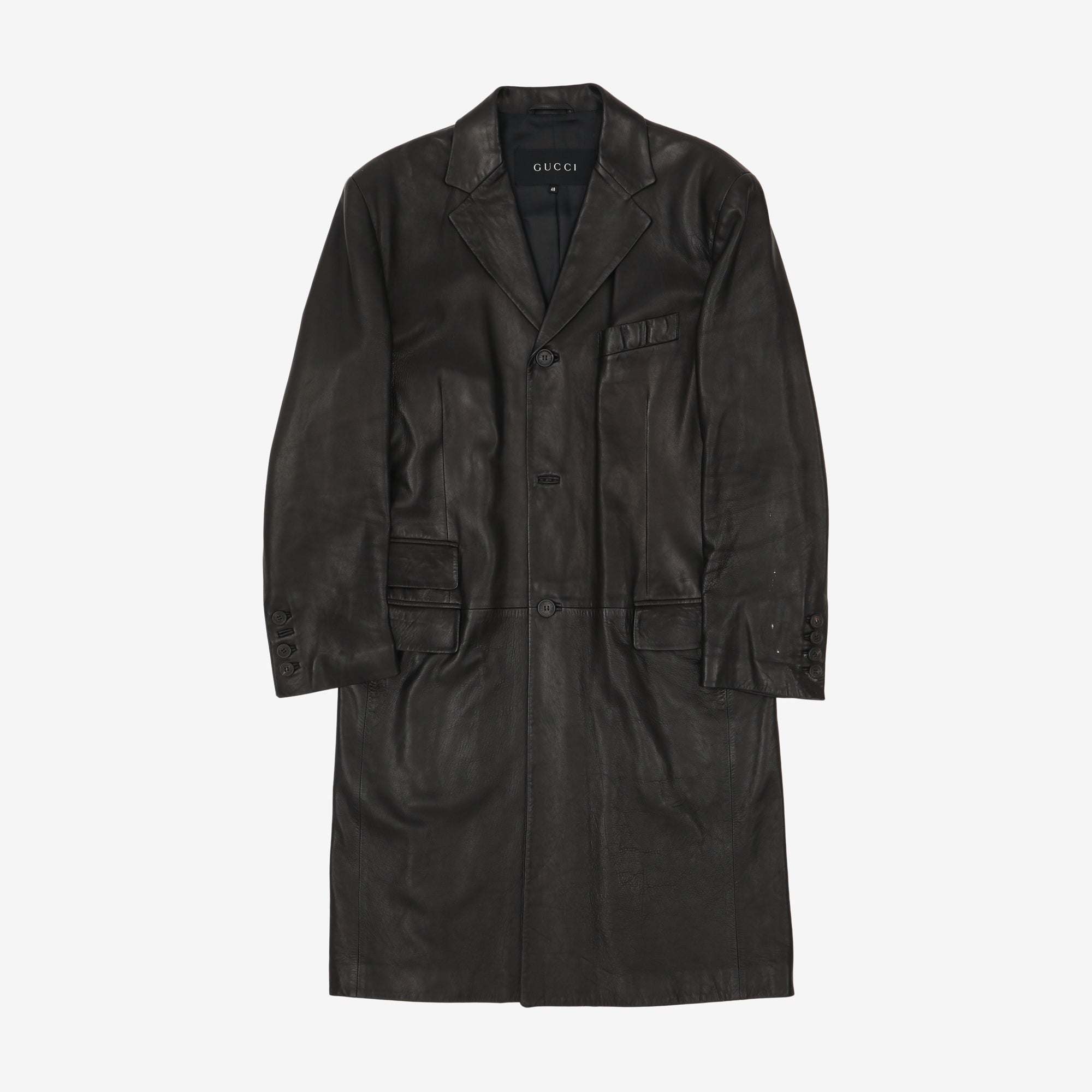 Vintage Leather Overcoat