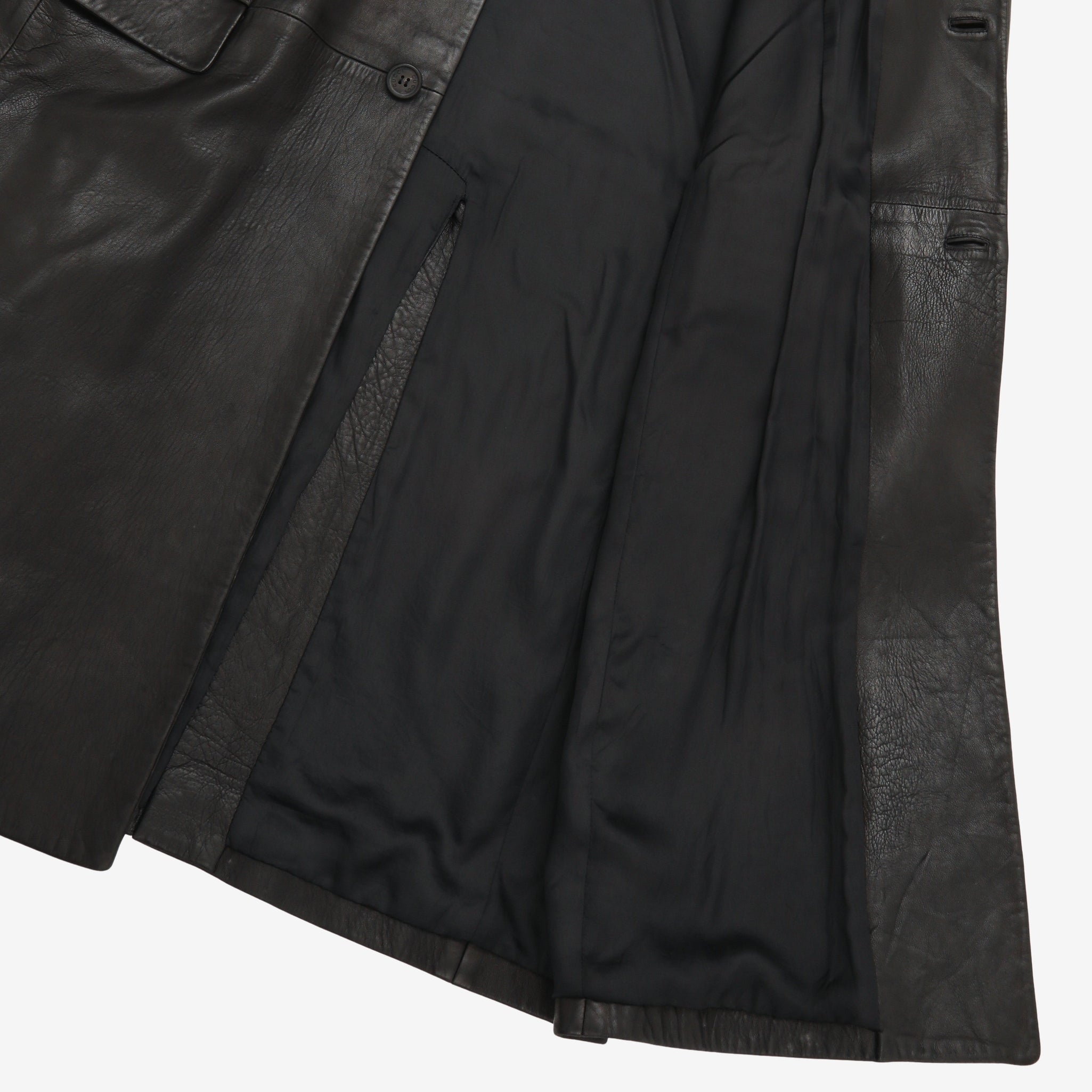 Vintage Leather Overcoat