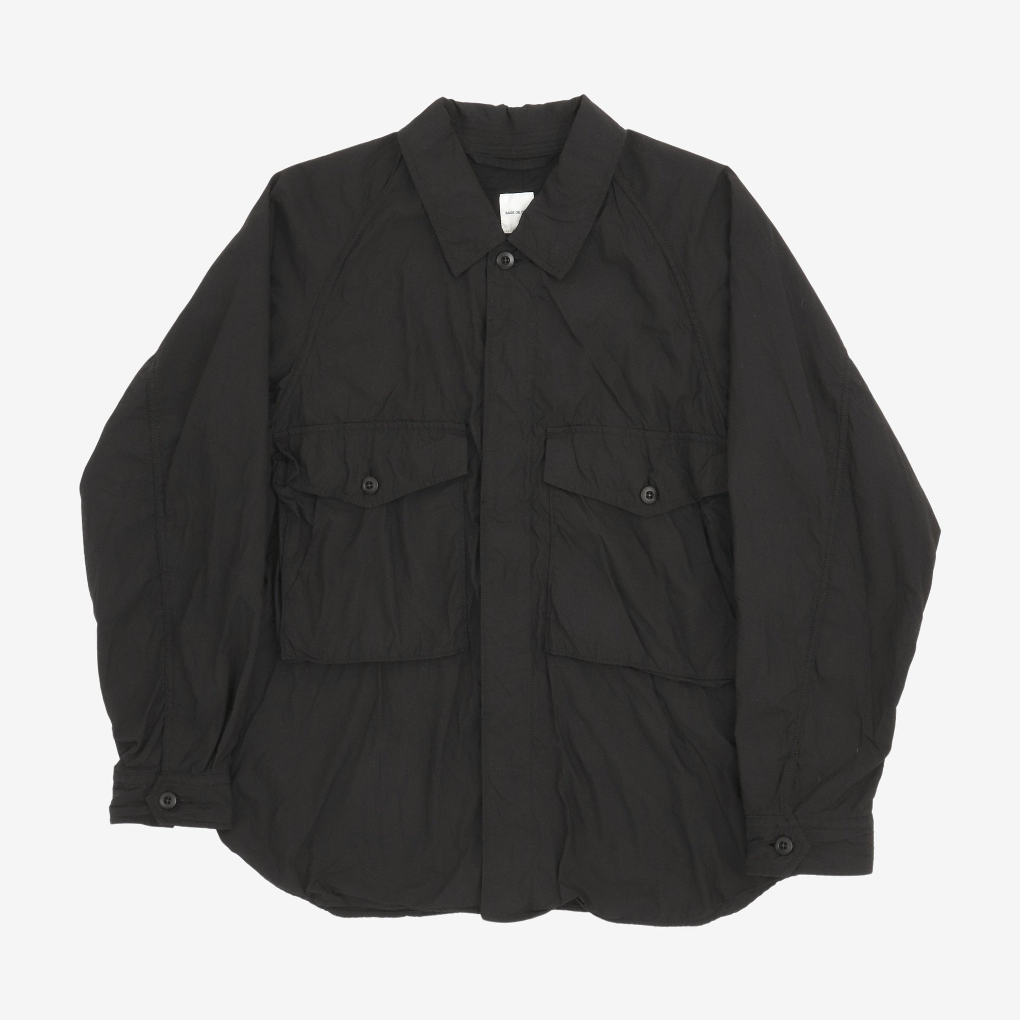 Typewriter Military Shirt Jacket