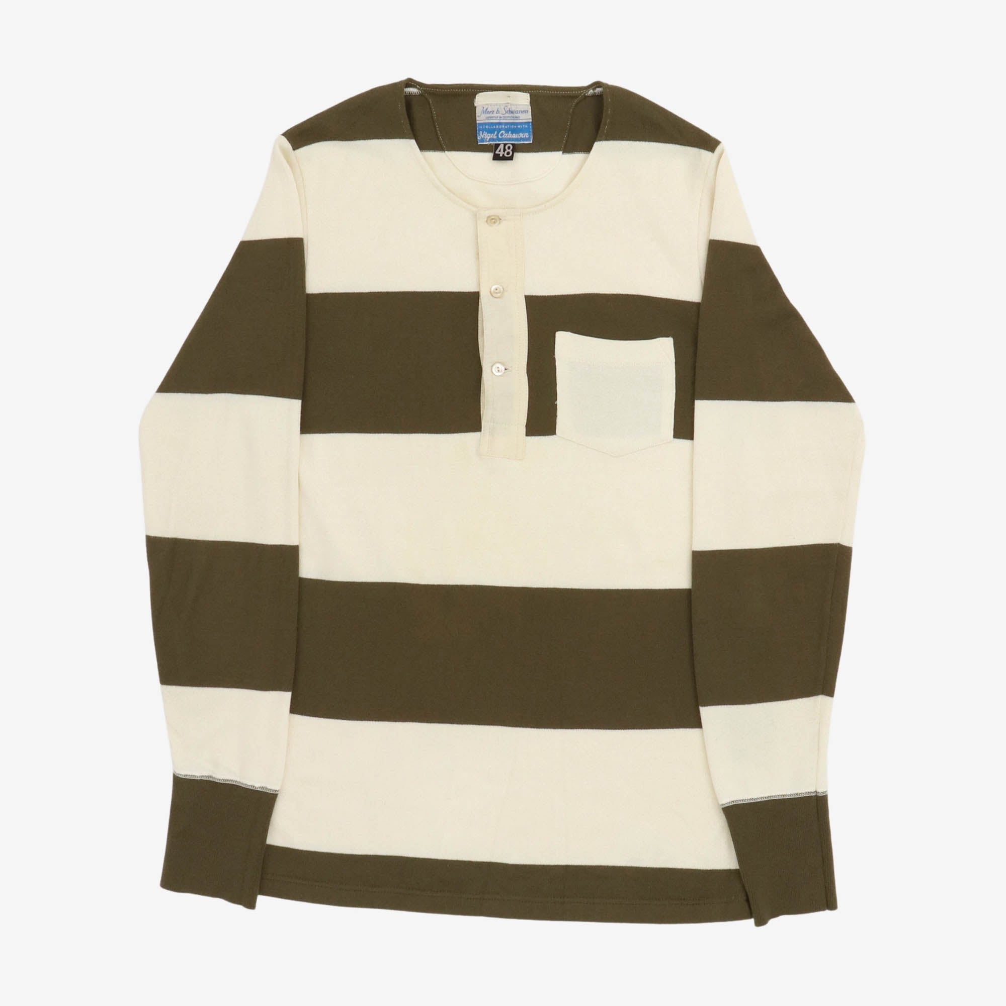 Nigel Cabourn Striped Henley Shirt