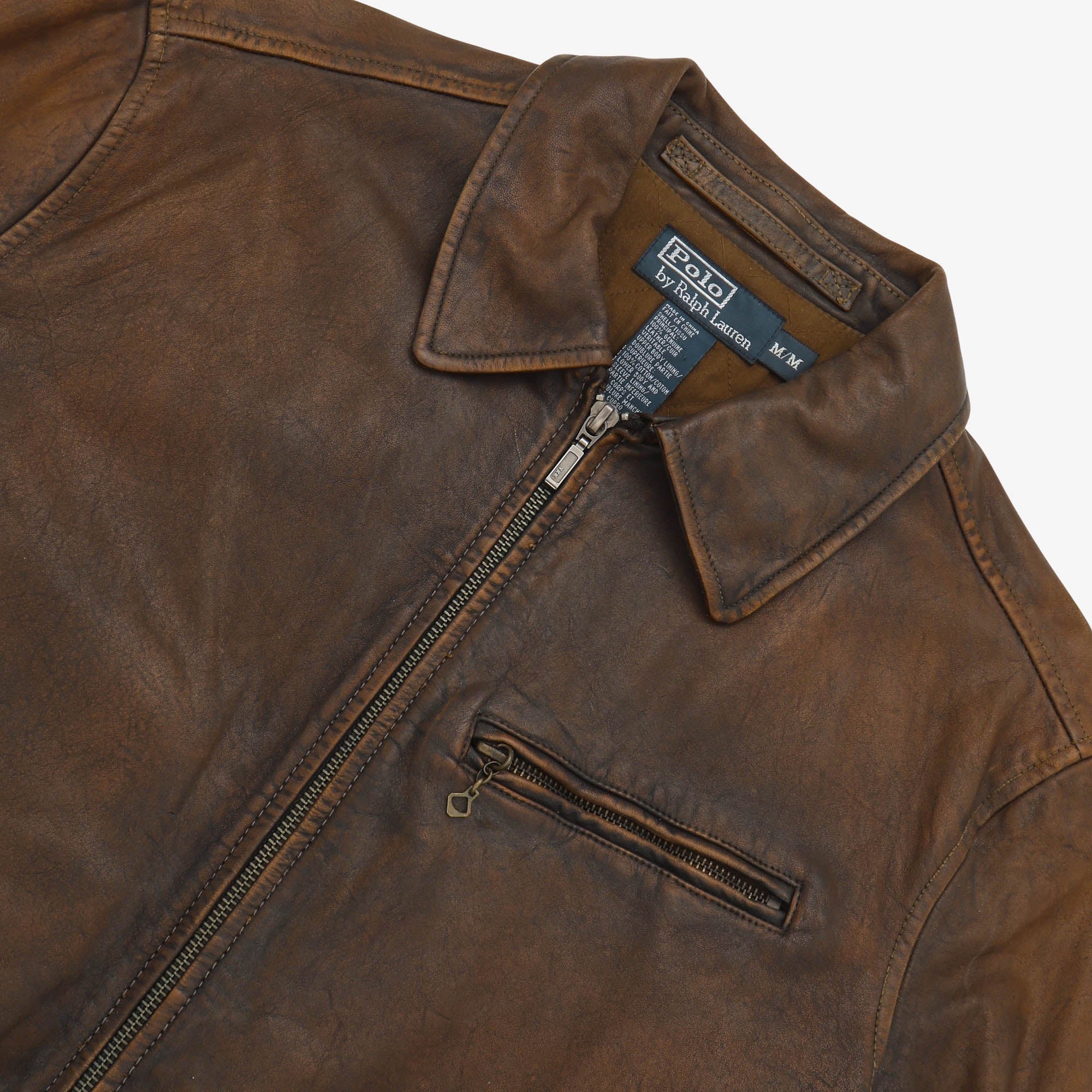1930s Leather Half Belt Cossack Jacket