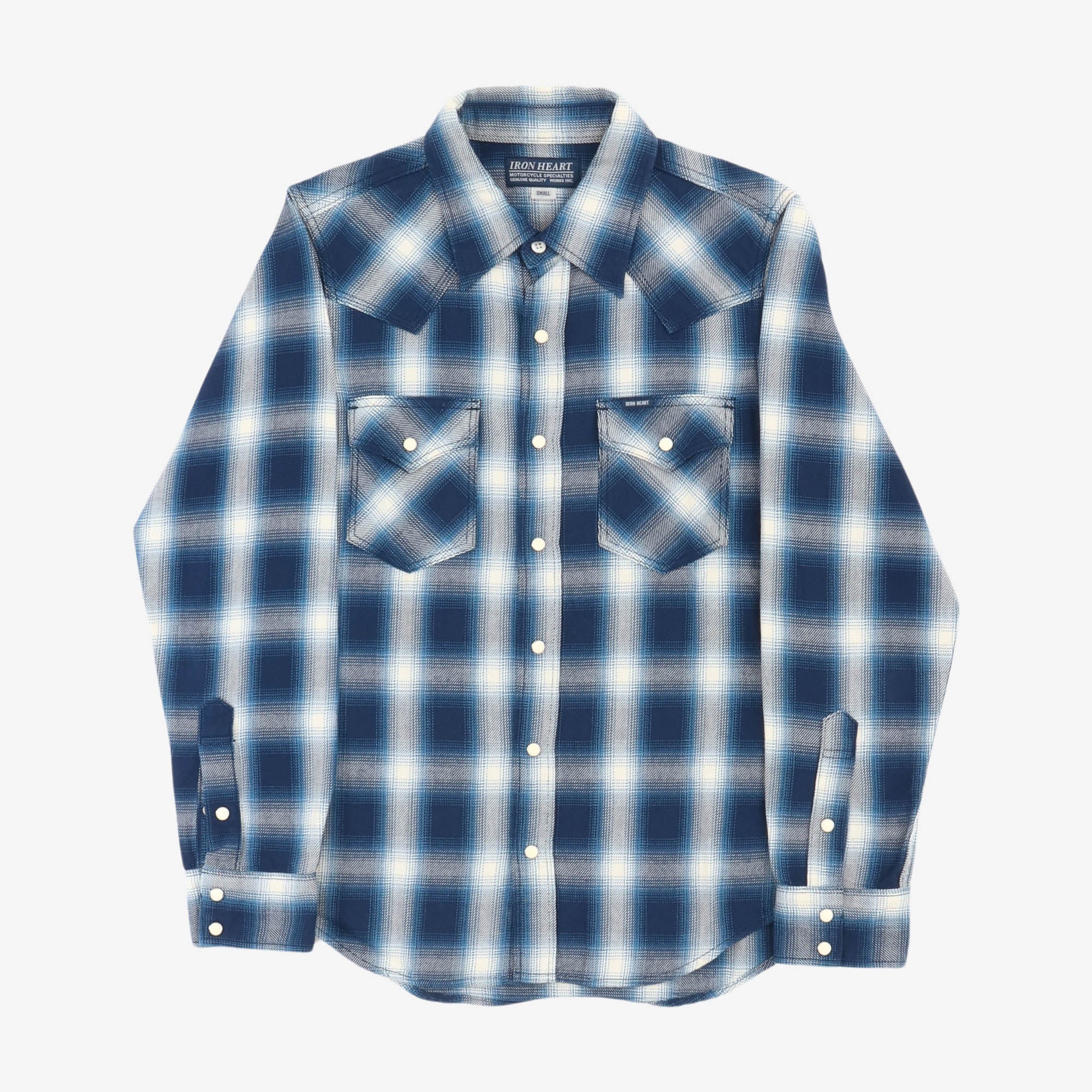 Check Flannel Ombre Western Shirt