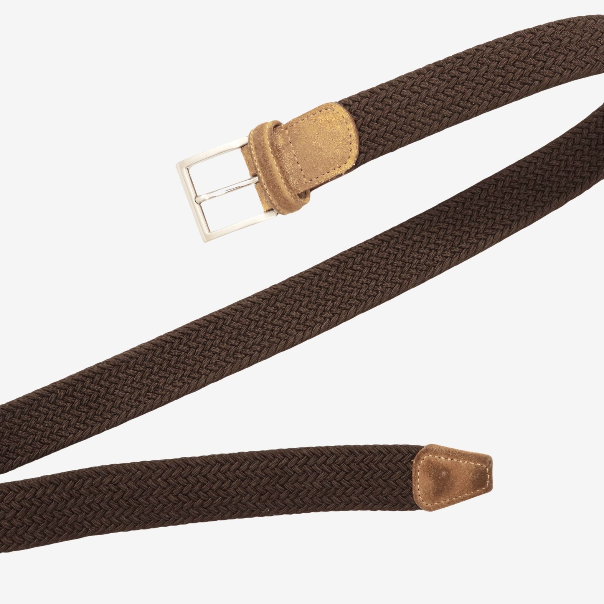Suede Trimmed Elastic Belt