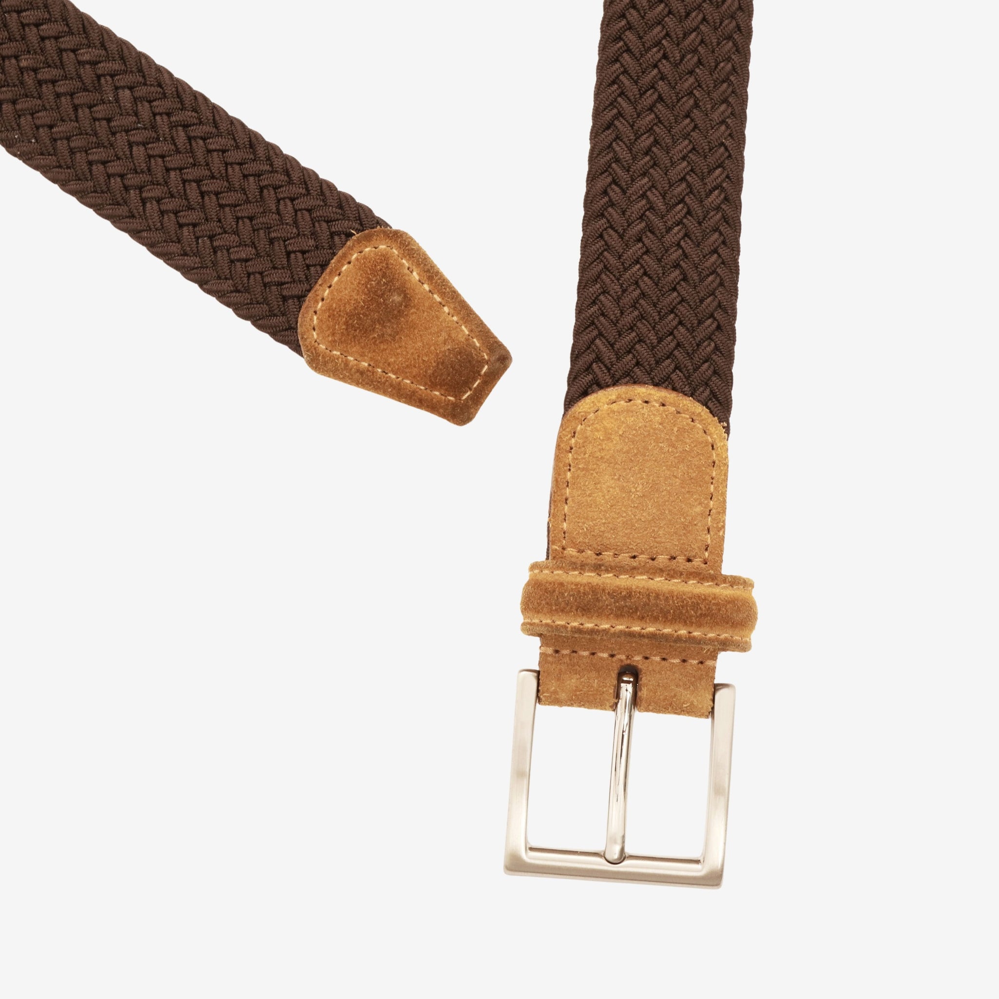 Suede Trimmed Elastic Belt