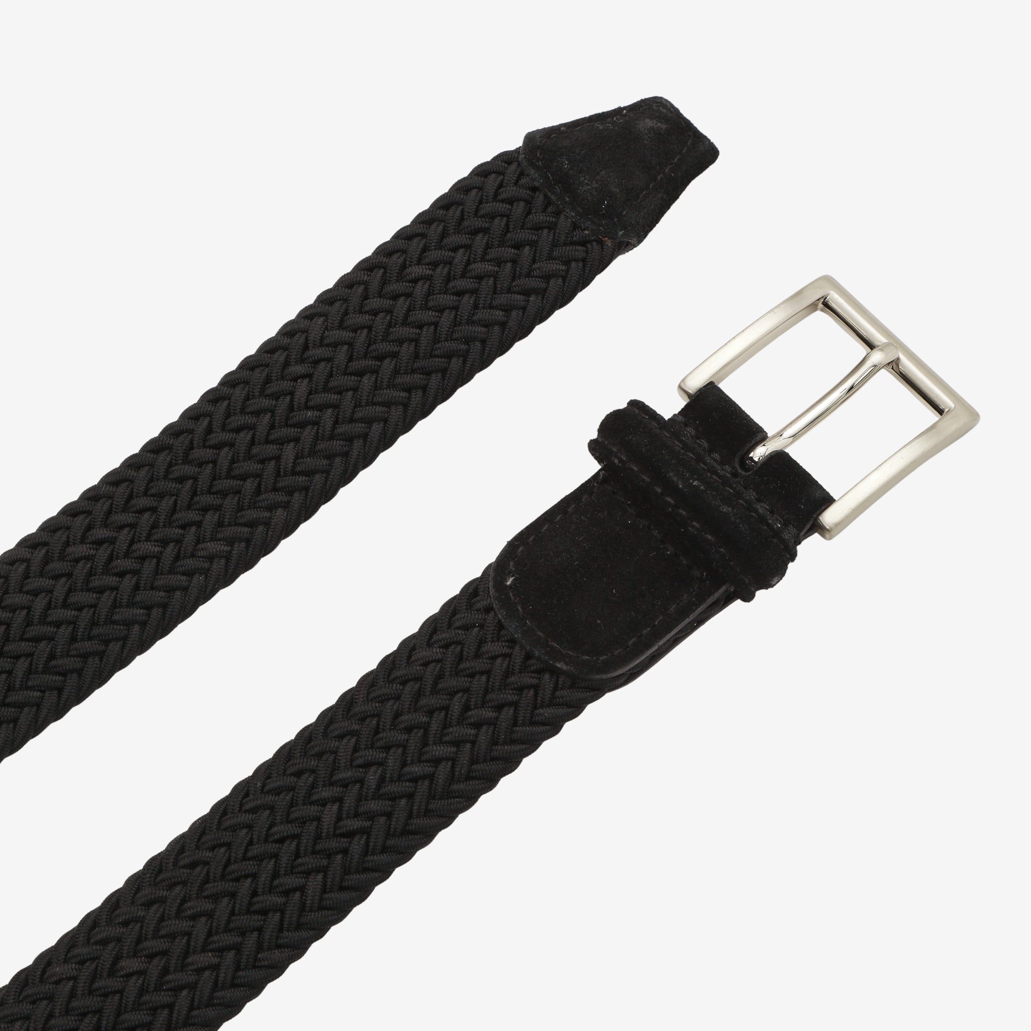 Suede Trimmed Elastic Belt