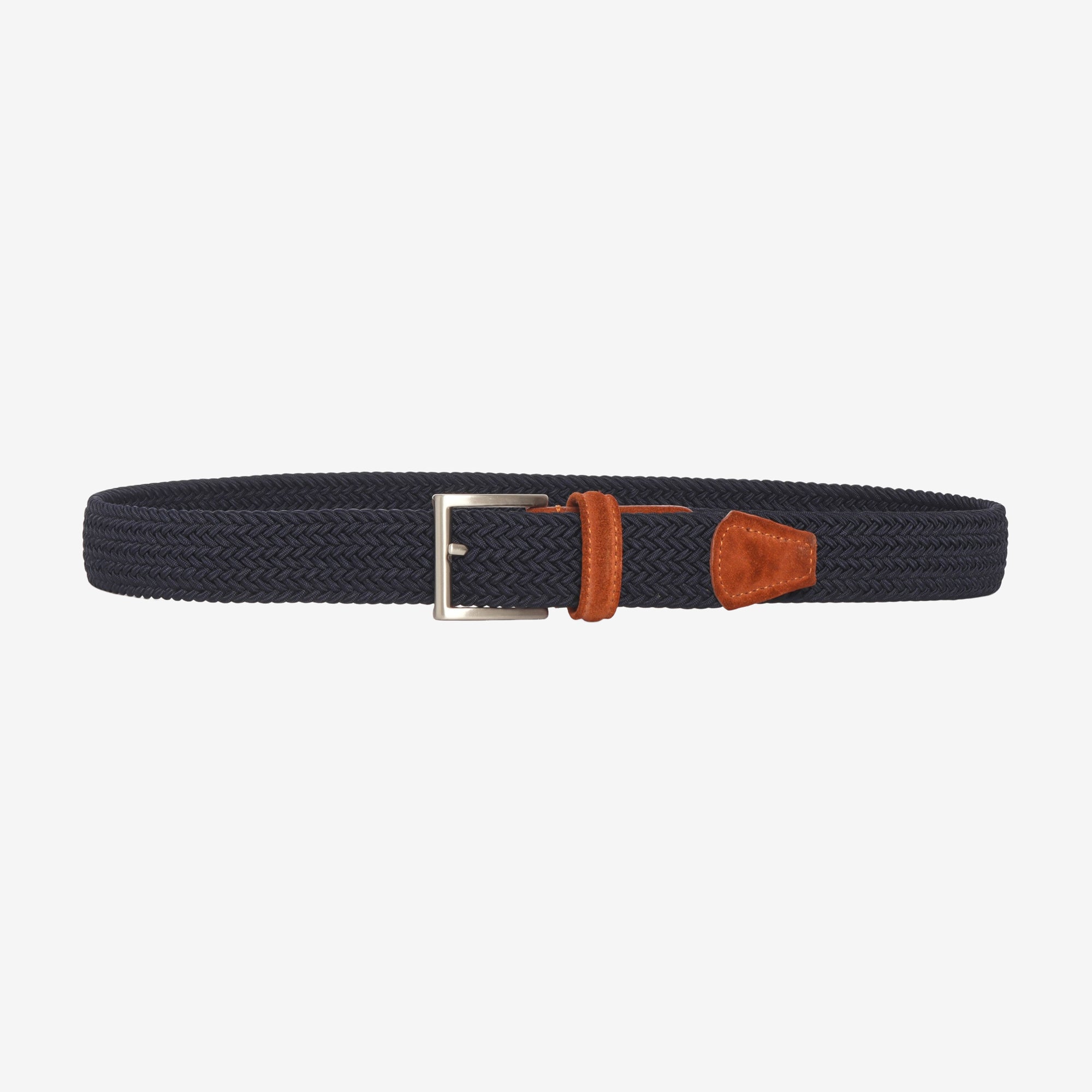 Leather Trimmed Woven Belt