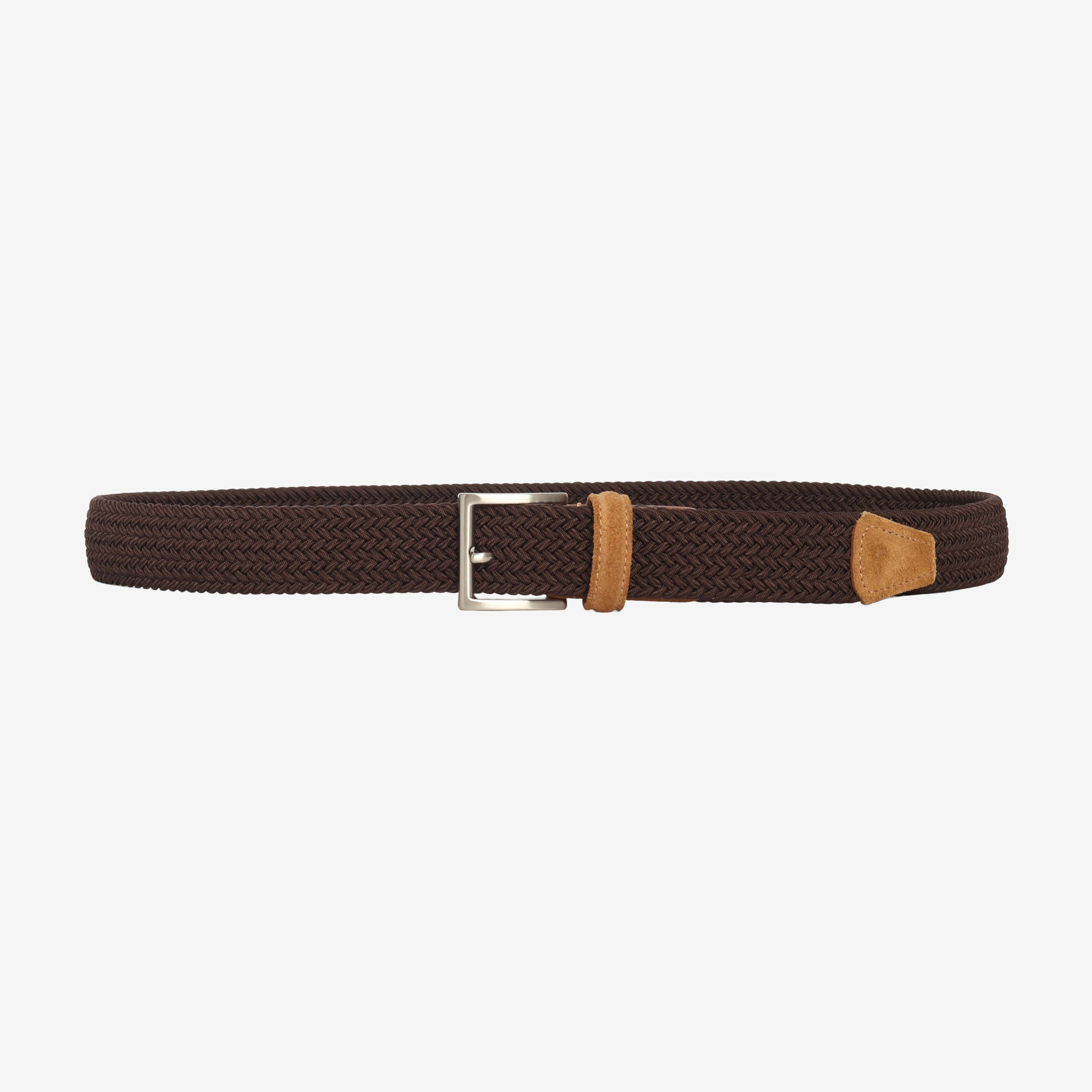 Leather Trimmed Woven Belt