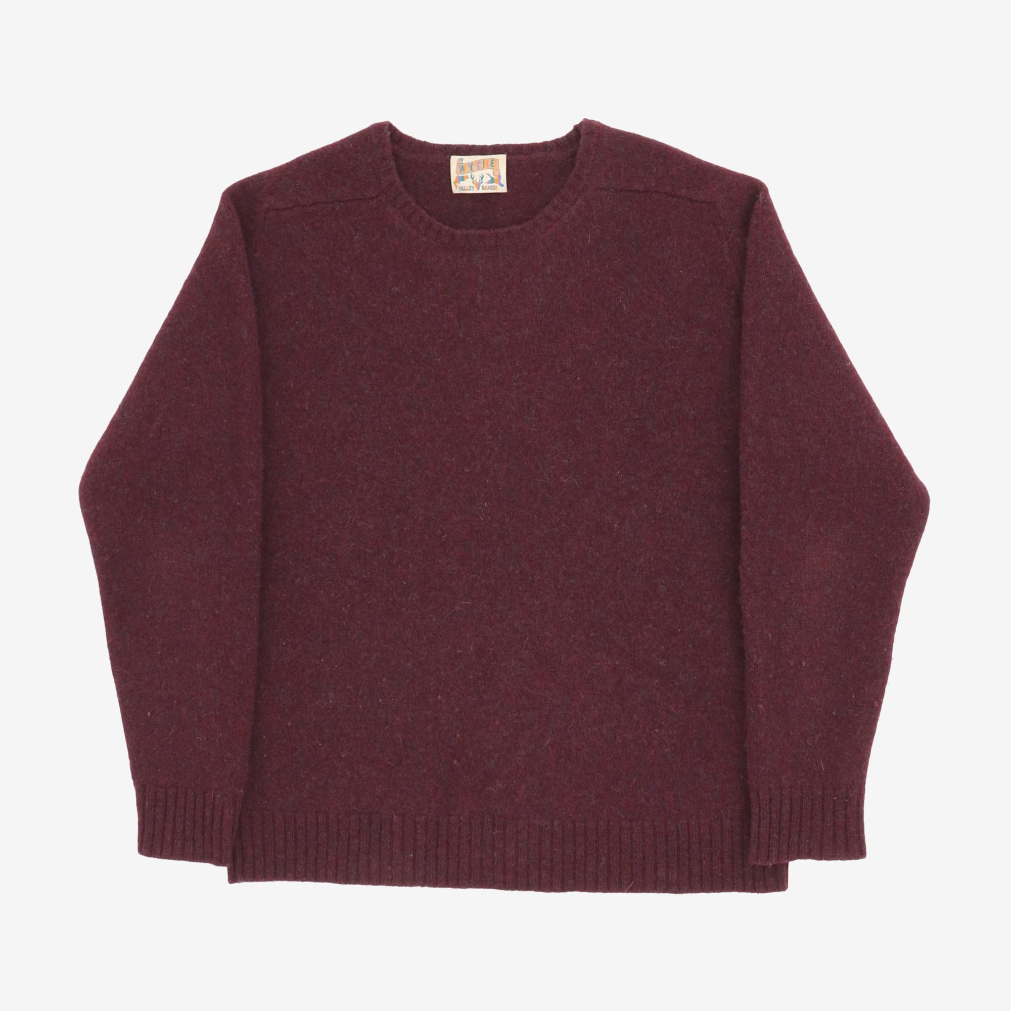 Shetland Wool Saddle Shoulder Sweater