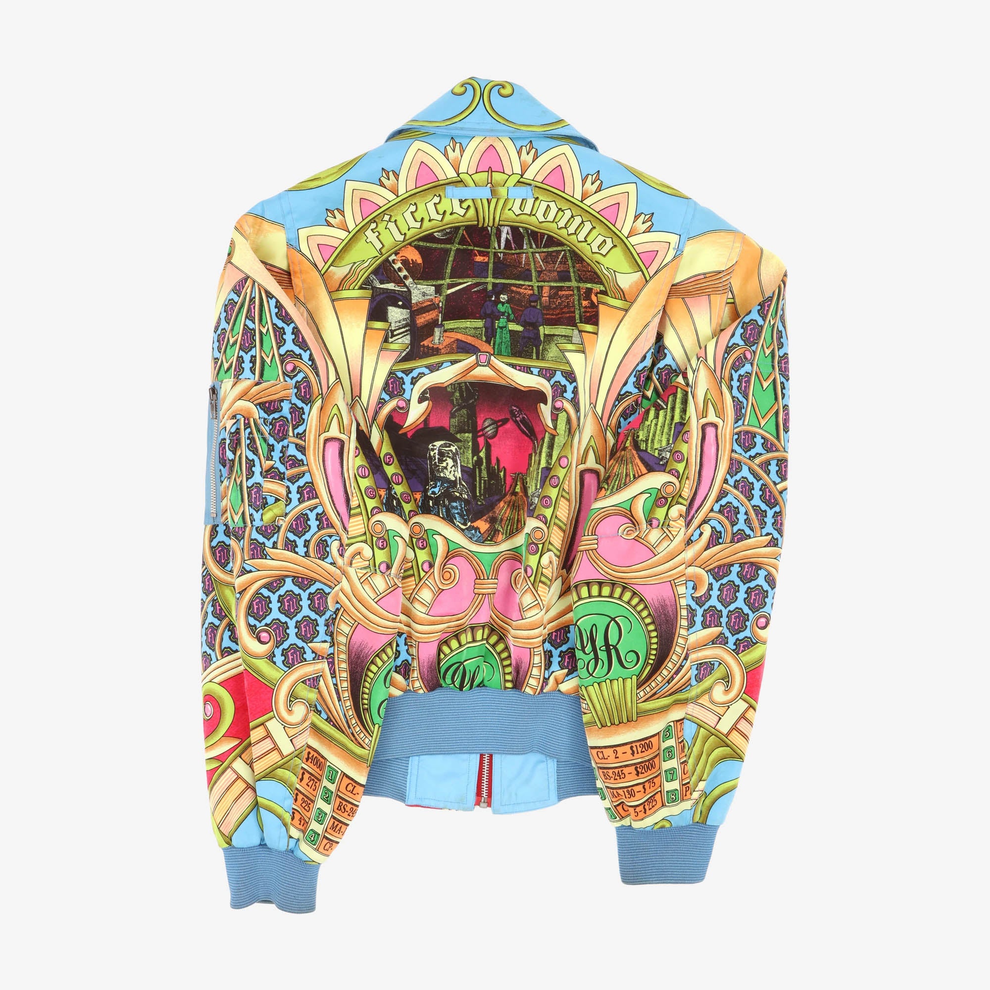 Overprinted Silk Bomber Jacket