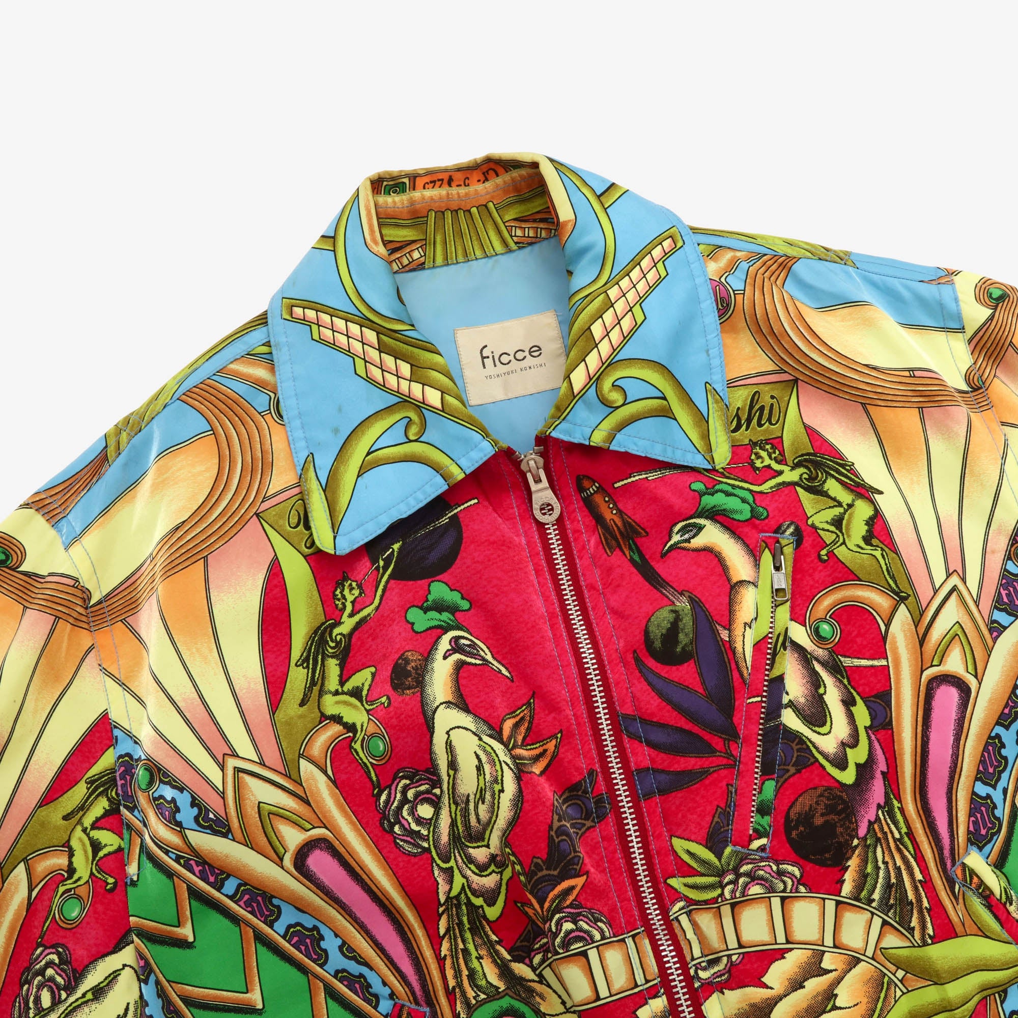Overprinted Silk Bomber Jacket