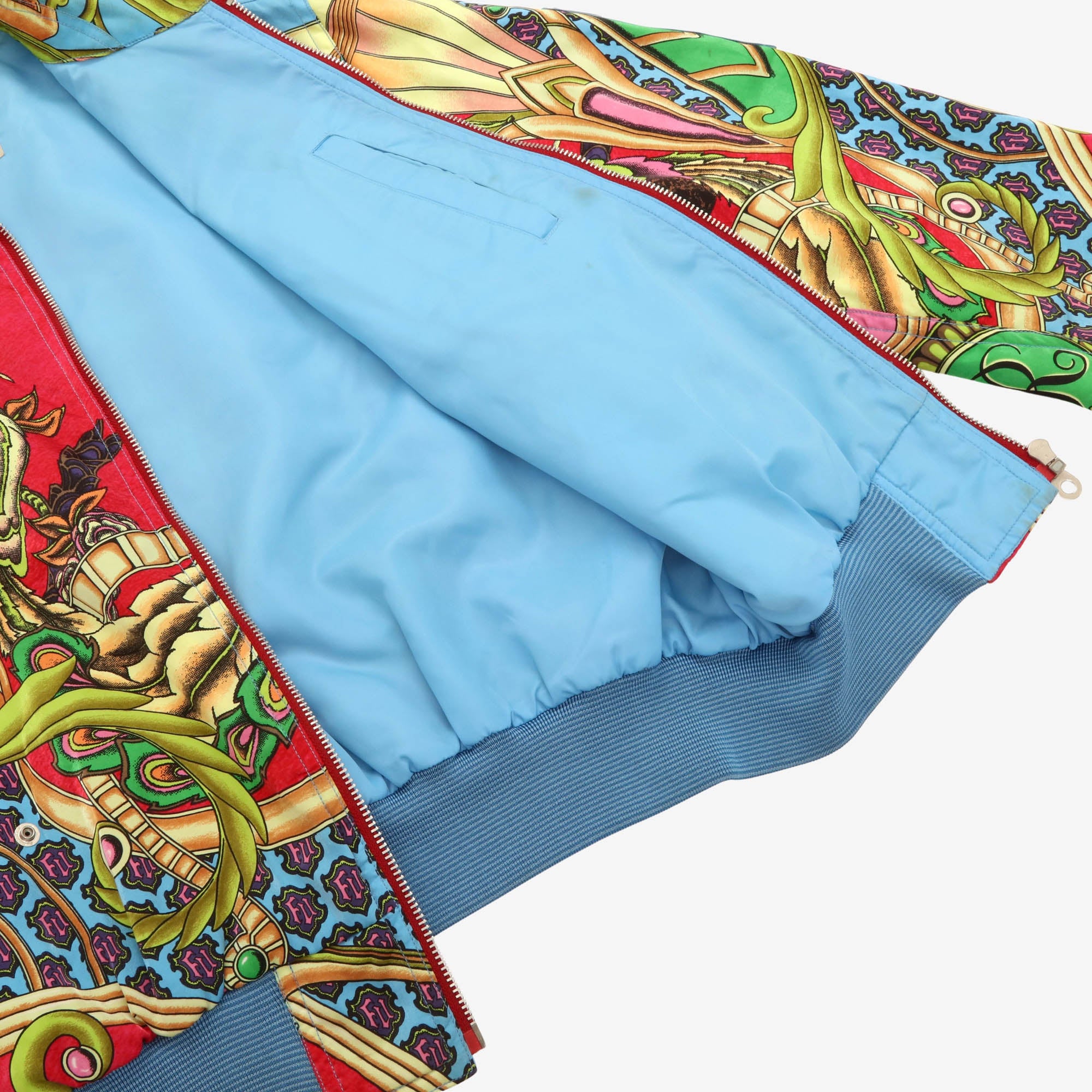 Overprinted Silk Bomber Jacket