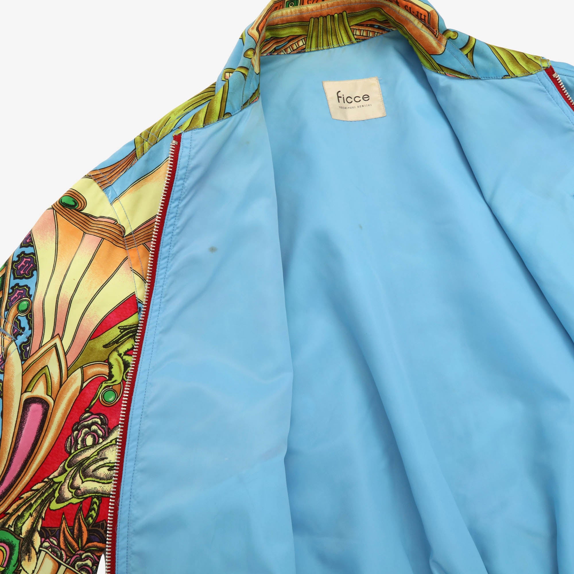 Overprinted Silk Bomber Jacket