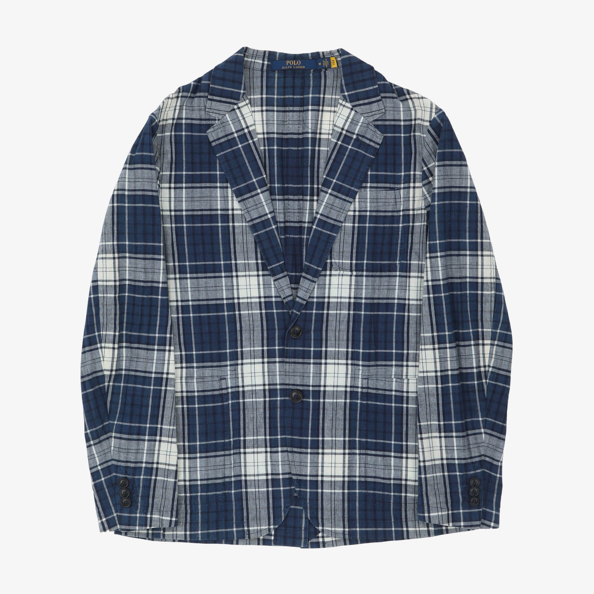 Check Gauze Blazer
