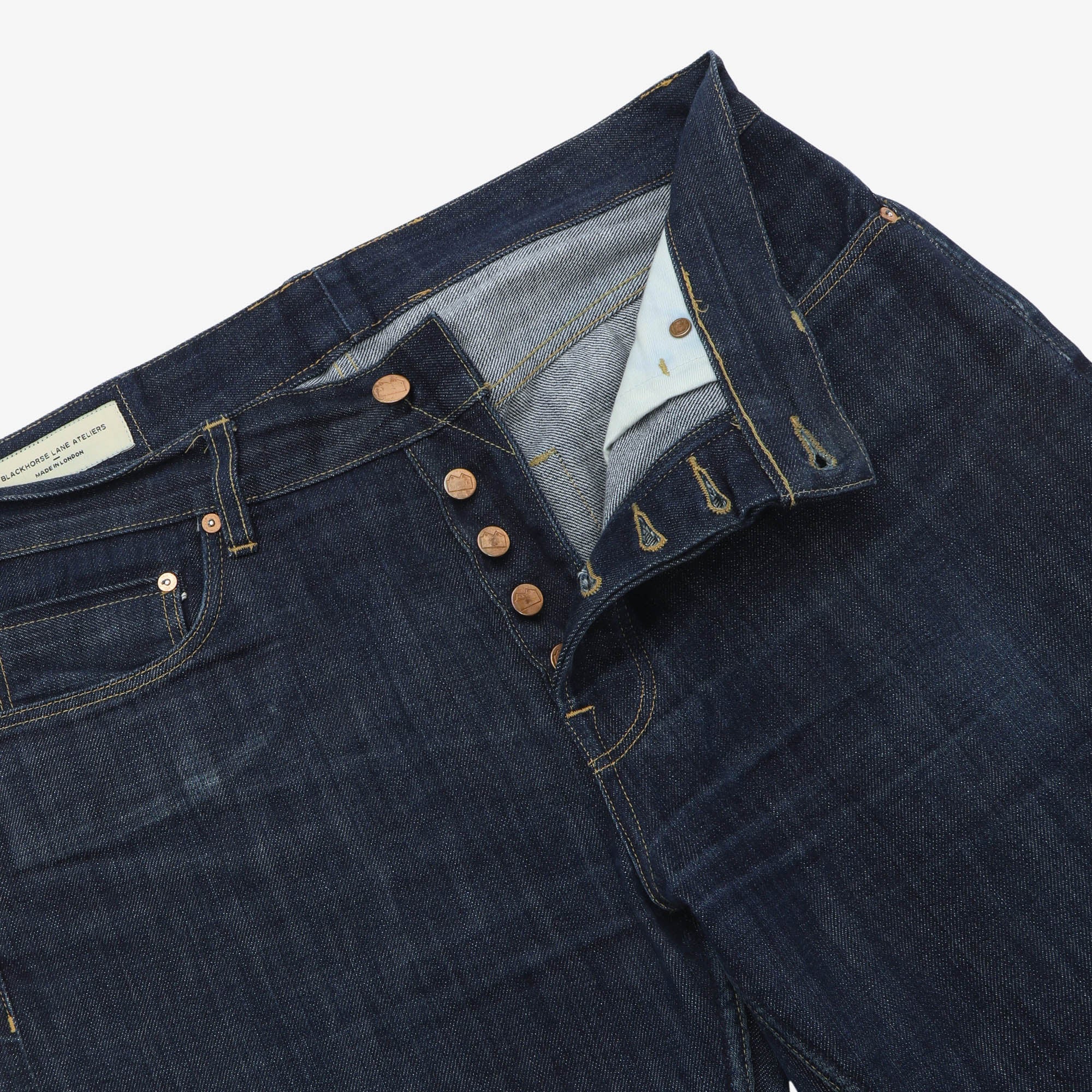 E5 Relaxed Tapered Raw Selvedge Jeans (33W X 30L)