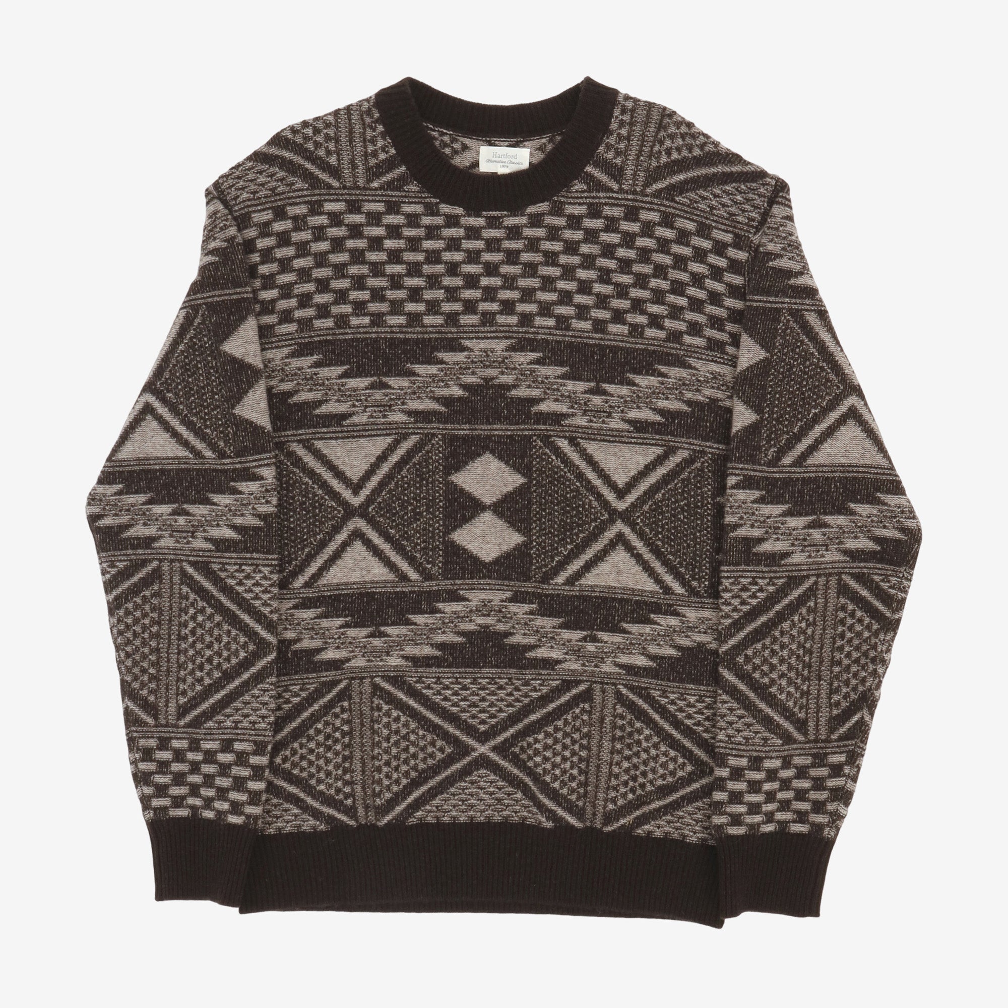 Jacquard Wool Cashmere Sweater