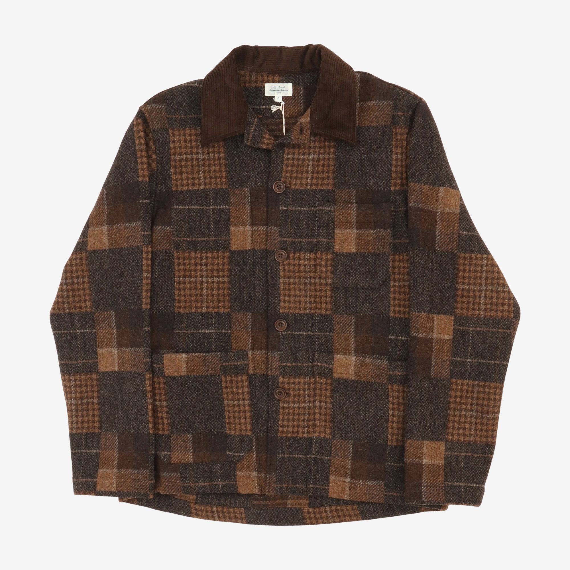Perry Patchwork Check Wool Jacket