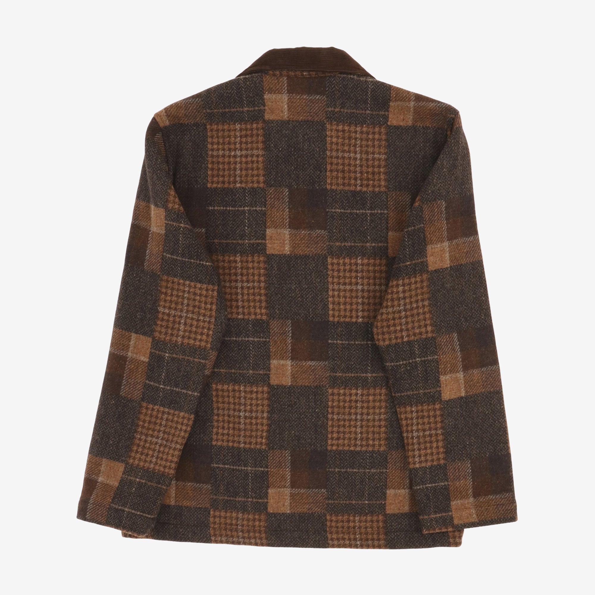 Perry Patchwork Check Wool Jacket