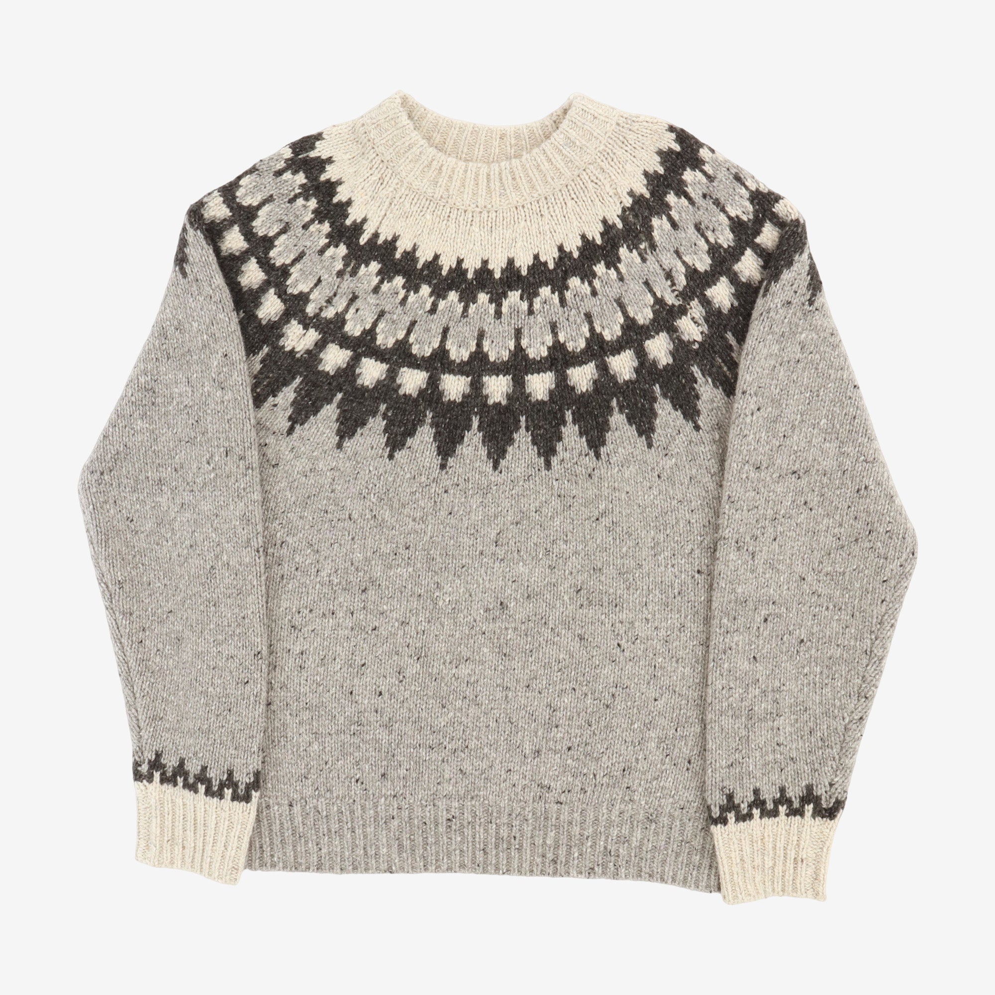 Donegal Jacquard Crewneck Sweater