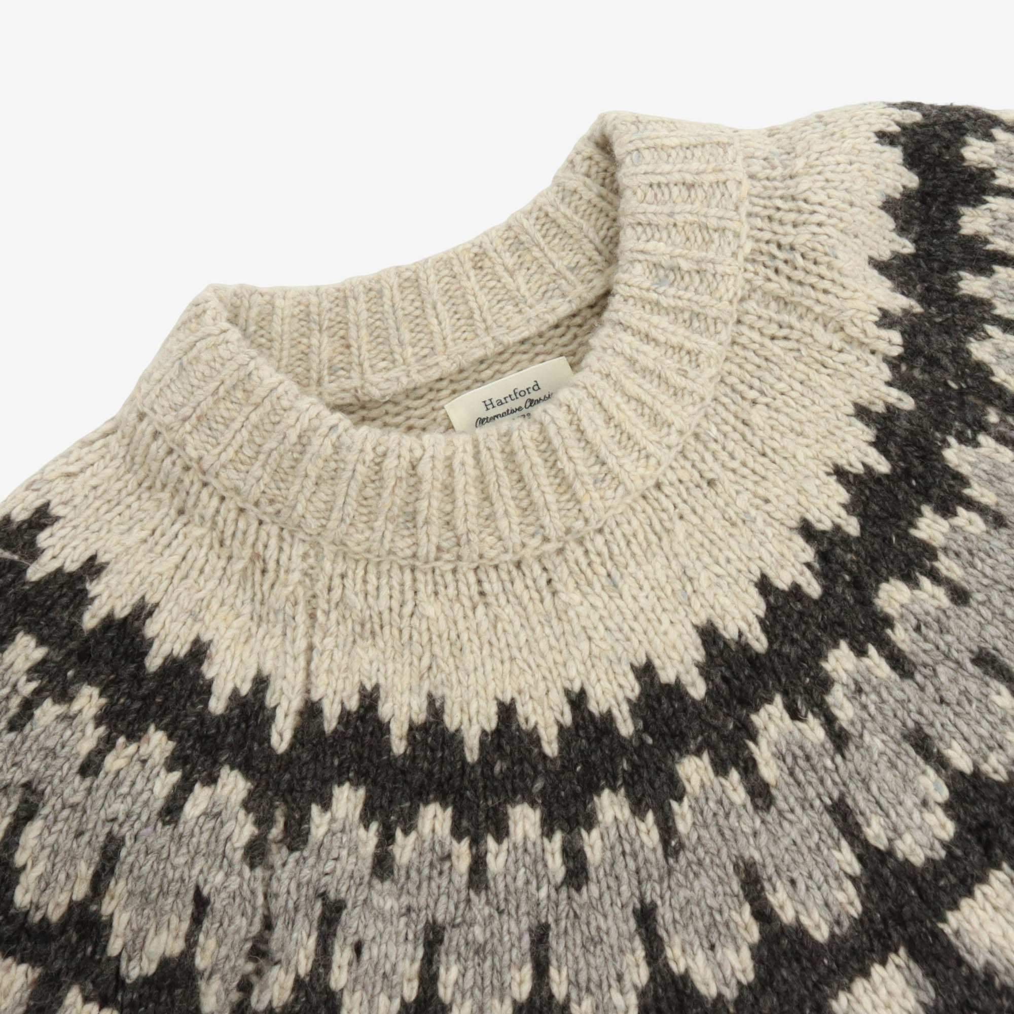 Donegal Jacquard Crewneck Sweater