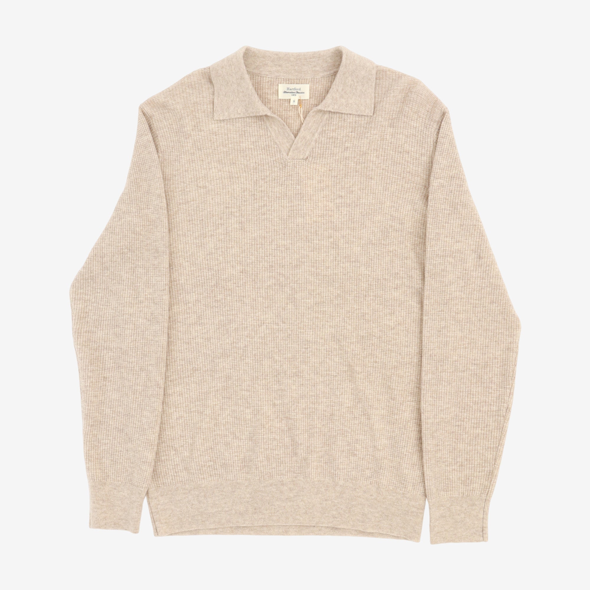 Waffle Wool Cashmere Polo