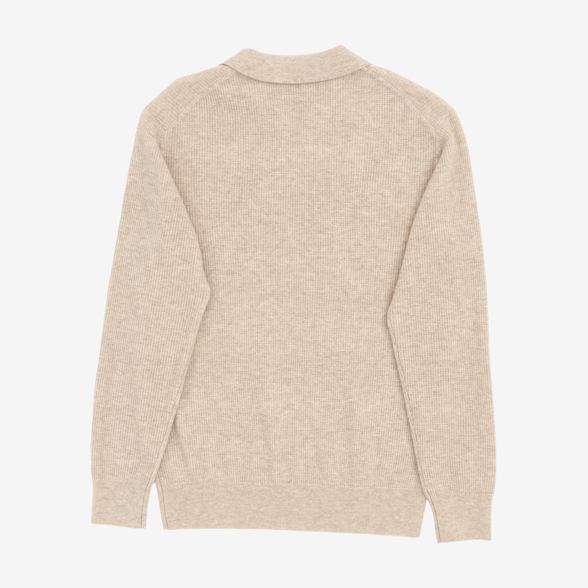 Waffle Wool Cashmere Polo