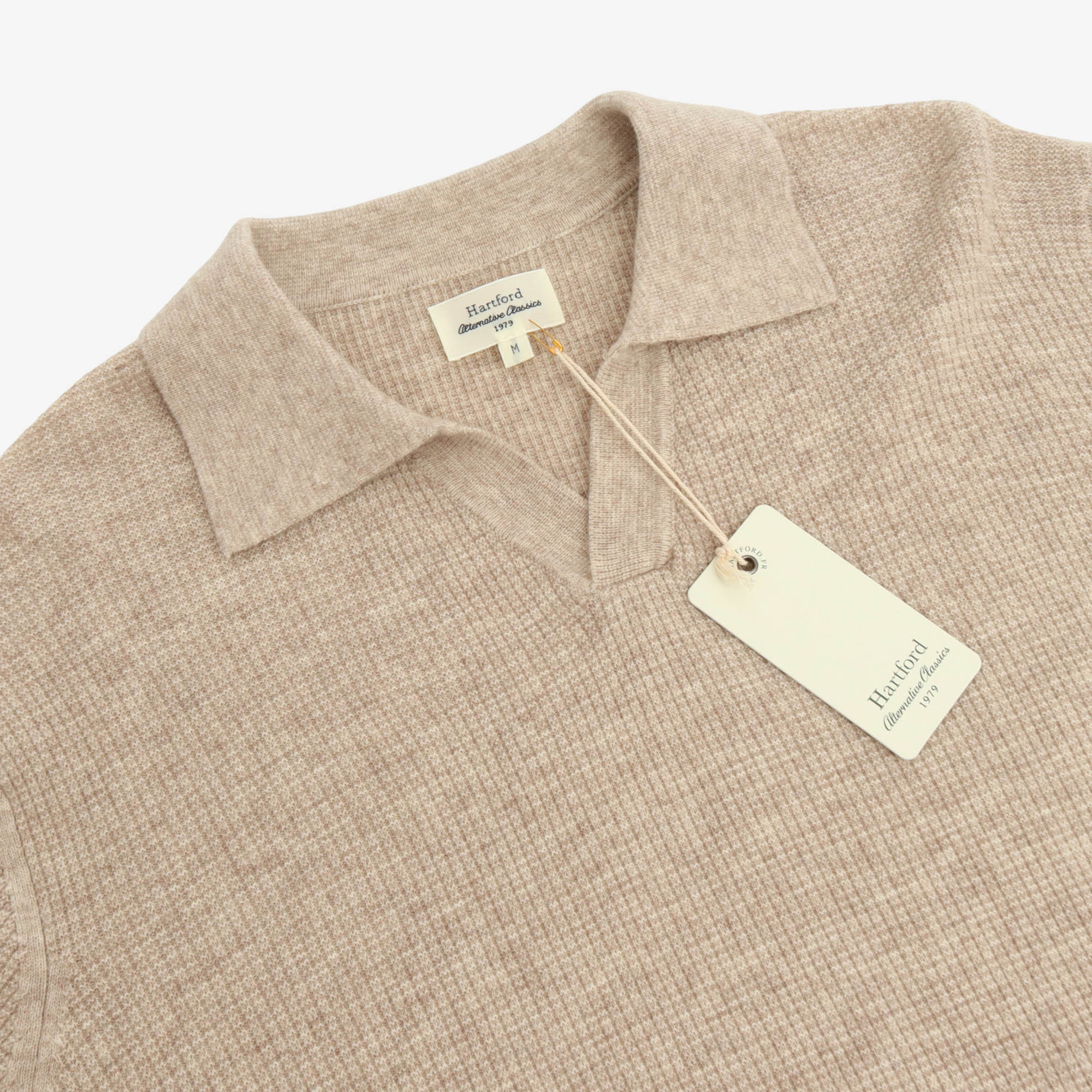 Waffle Wool Cashmere Polo
