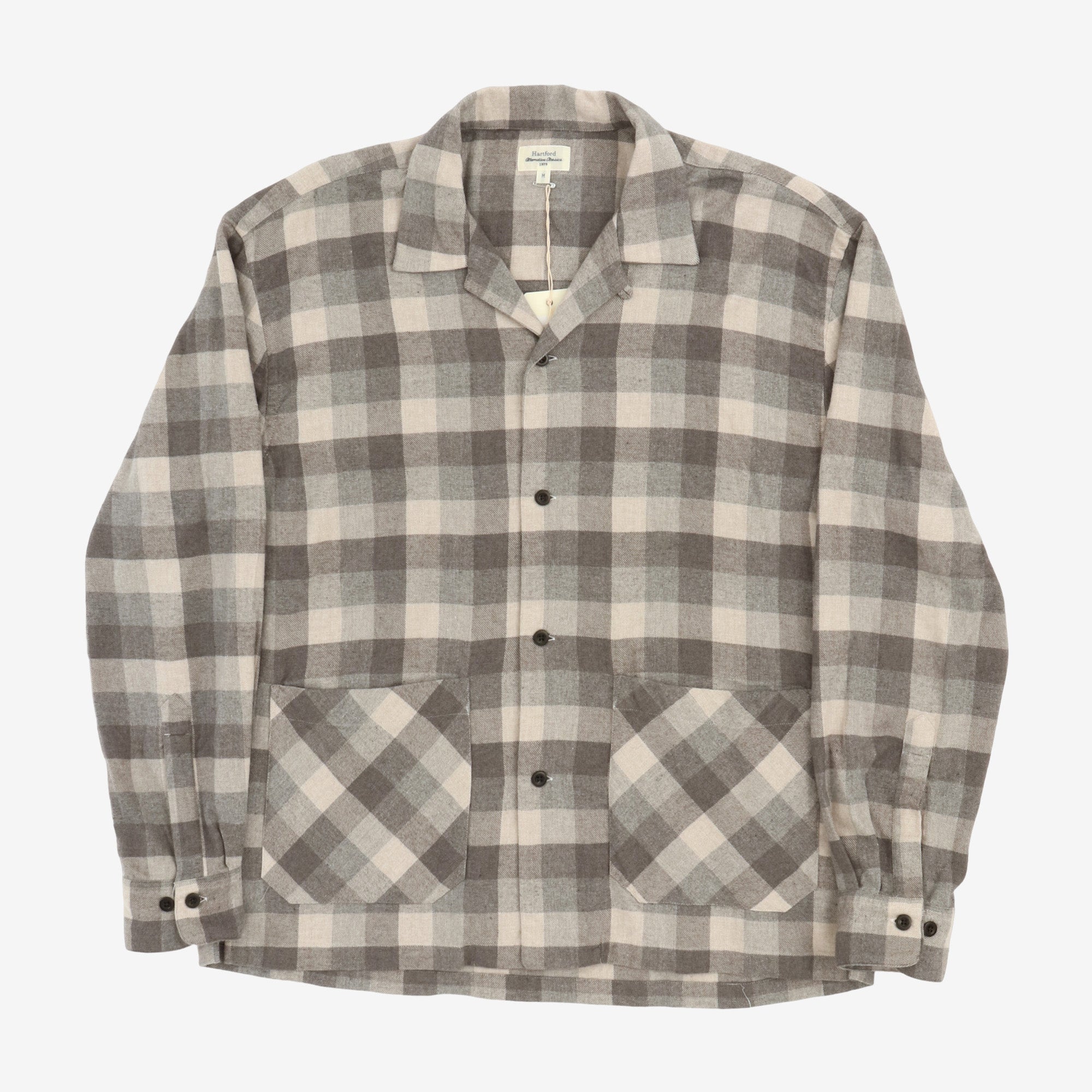 Checked Brushed Tencel Cotton Shirt