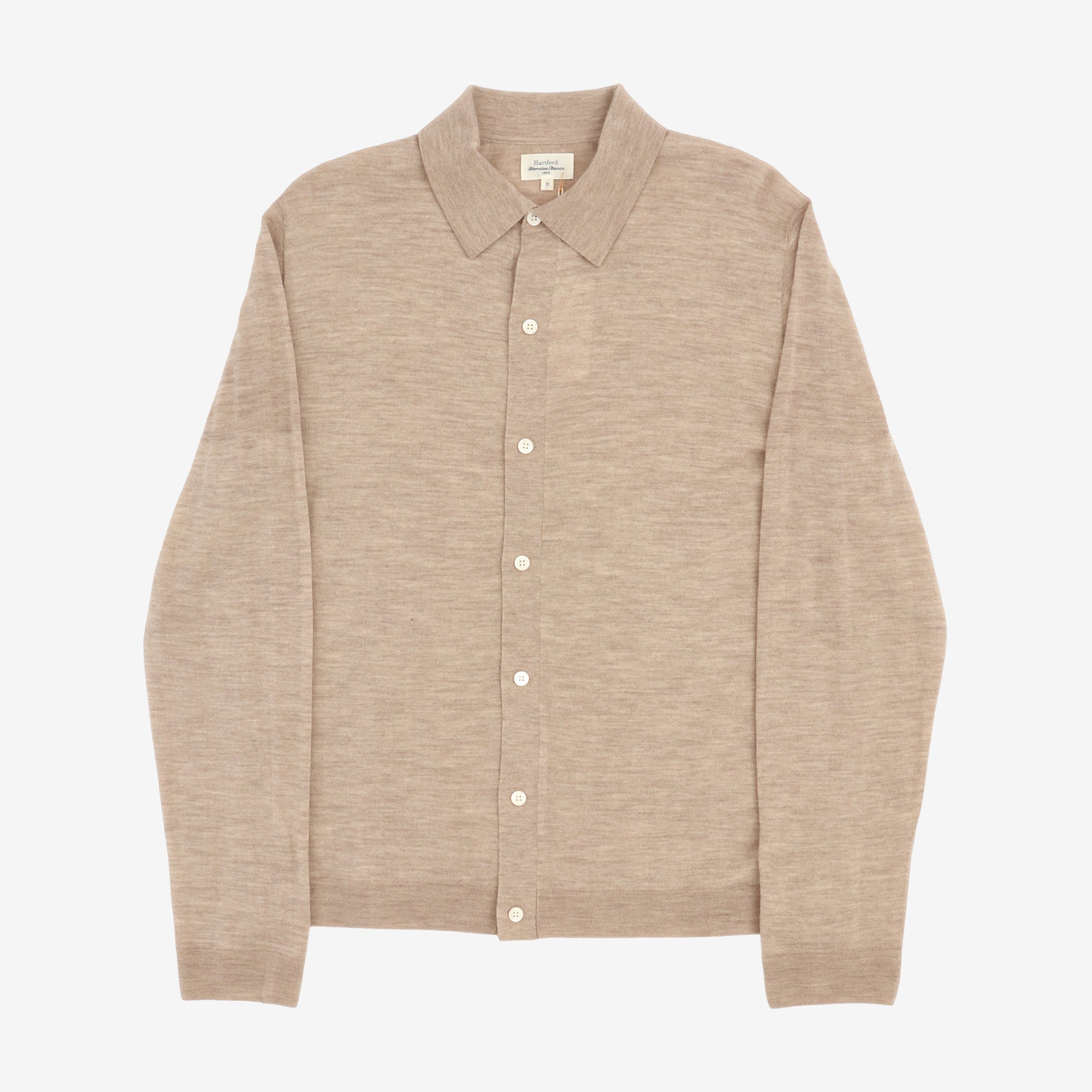 Merino Wool Polo Cardigan