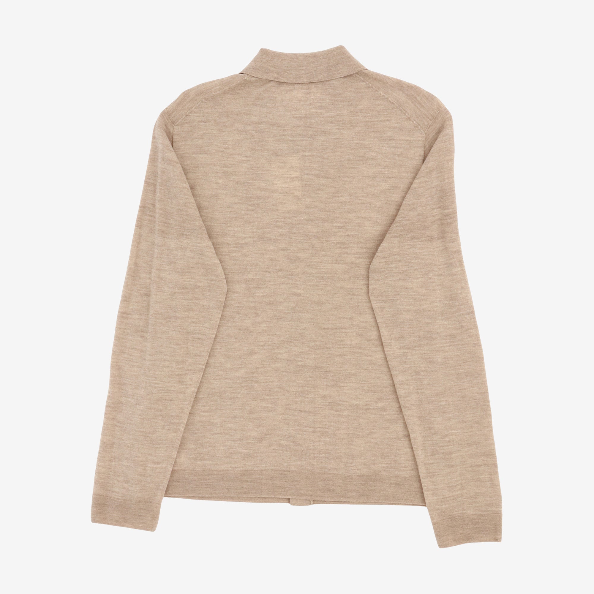 Merino Wool Polo Cardigan