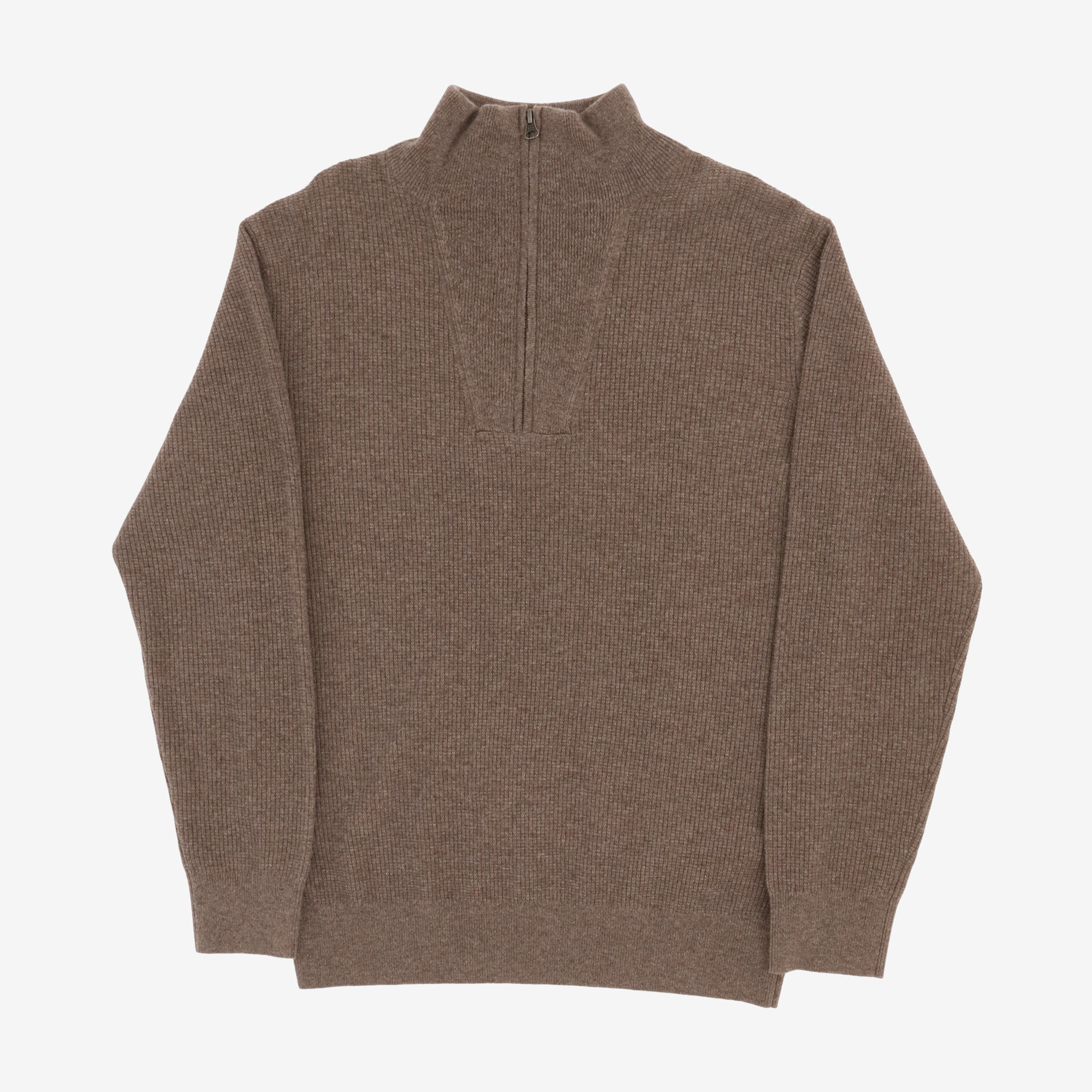 Waffle Wool Cashmere Trucker Sweater