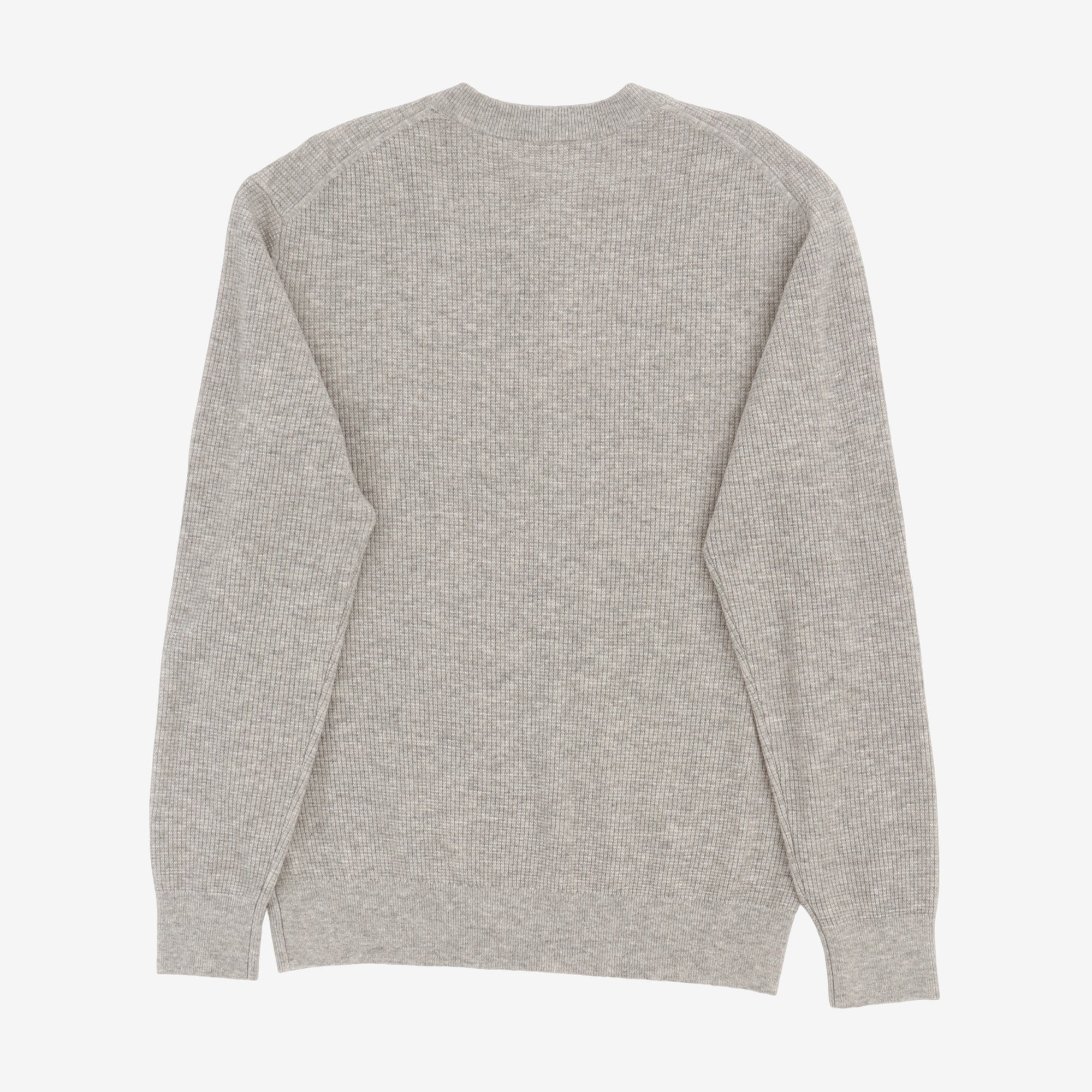 Wool Cashmere Waffle Henley Sweater