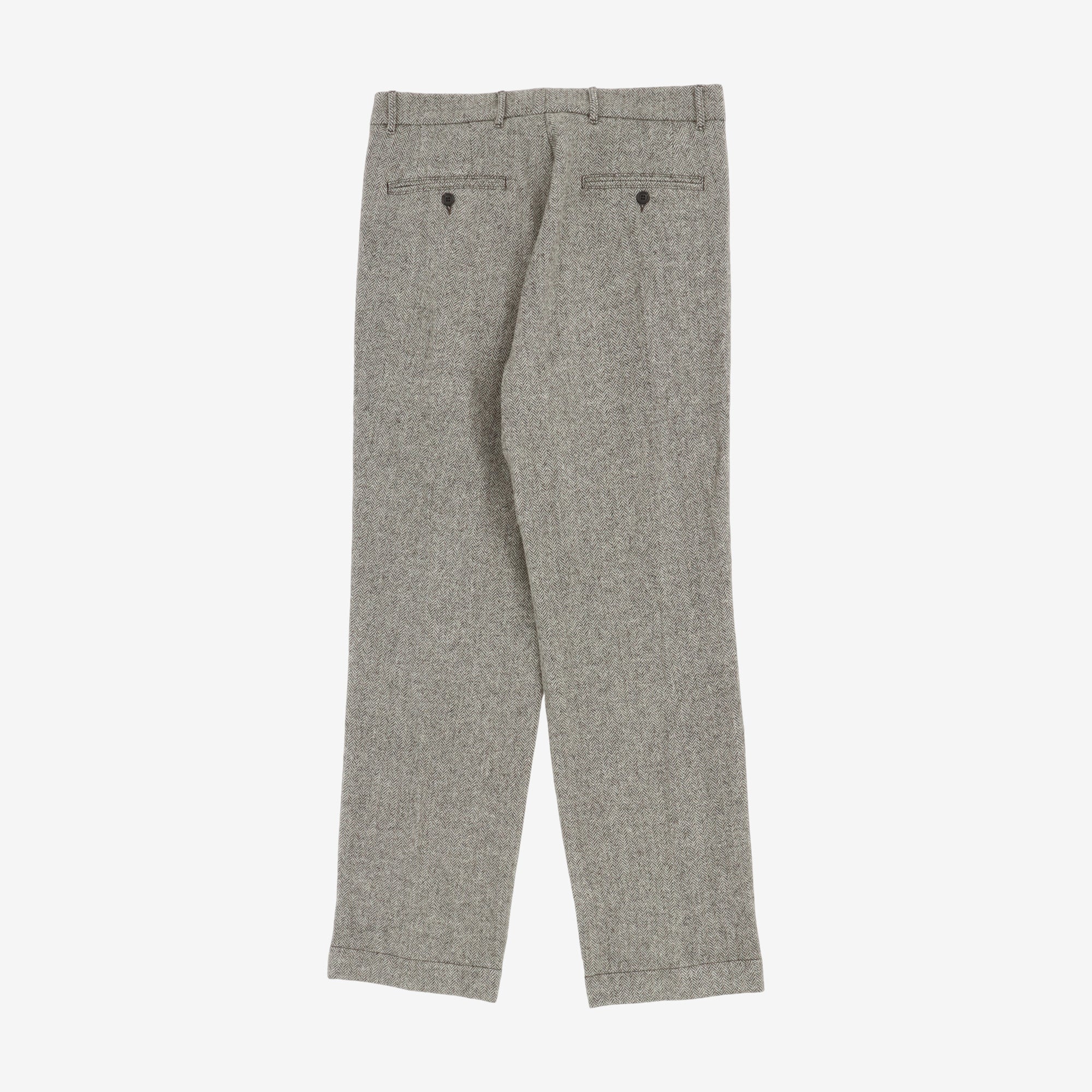 Trunk Herringbone Wool Trousers