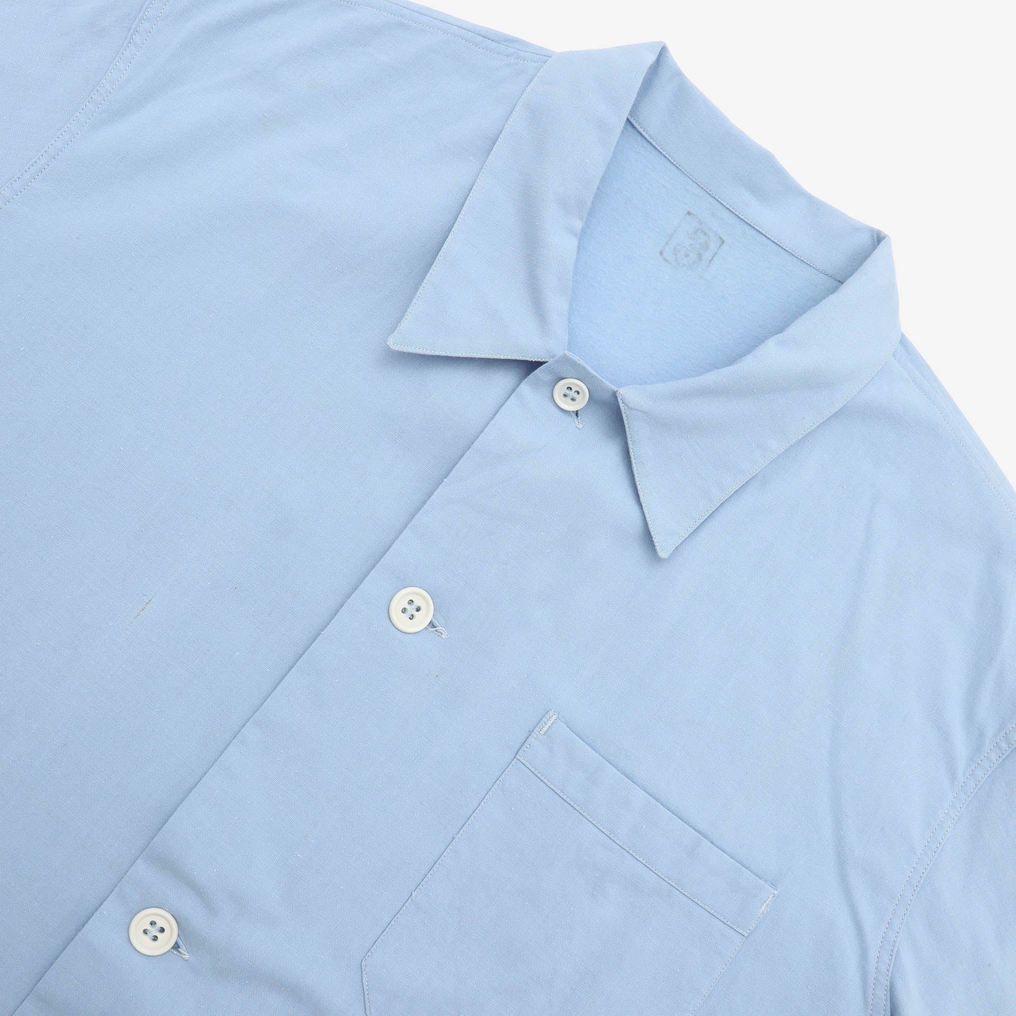 Deadstock 1950s French Army Camp Collar Shirt