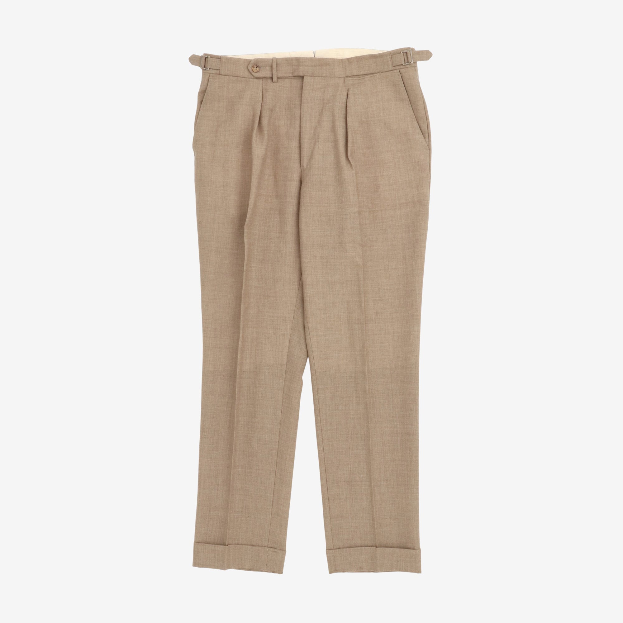 Pleated Wool Trousers (36W X 31L)