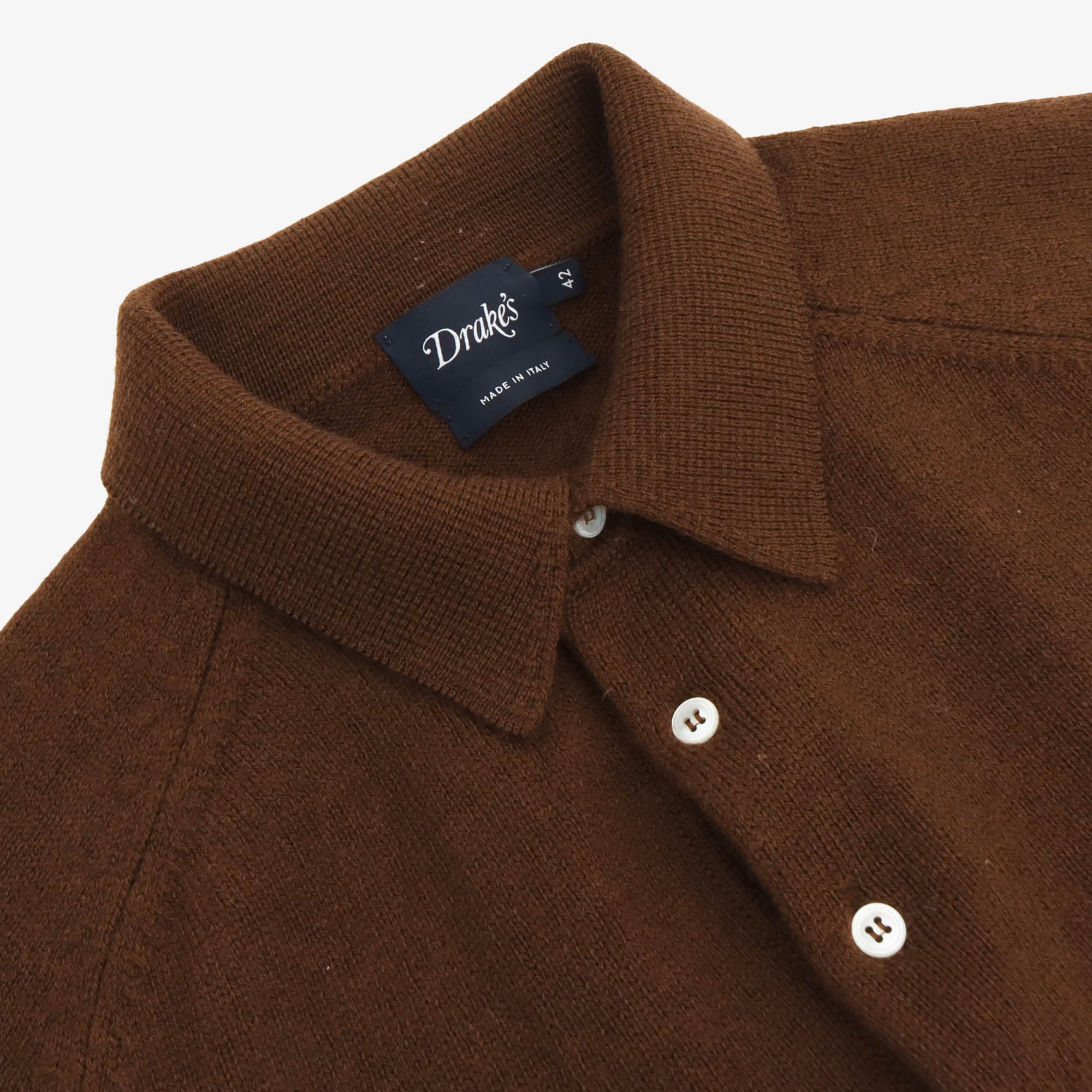 Merino Wool Knit Polo Shirt