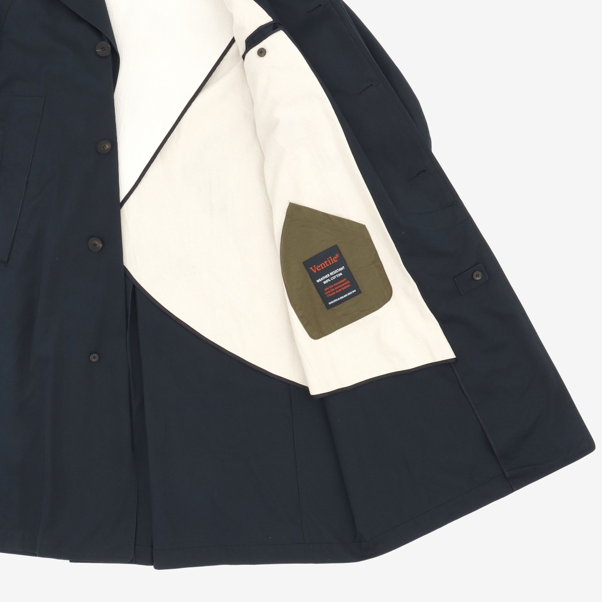 Inverted Pleats Balmacaan Coat