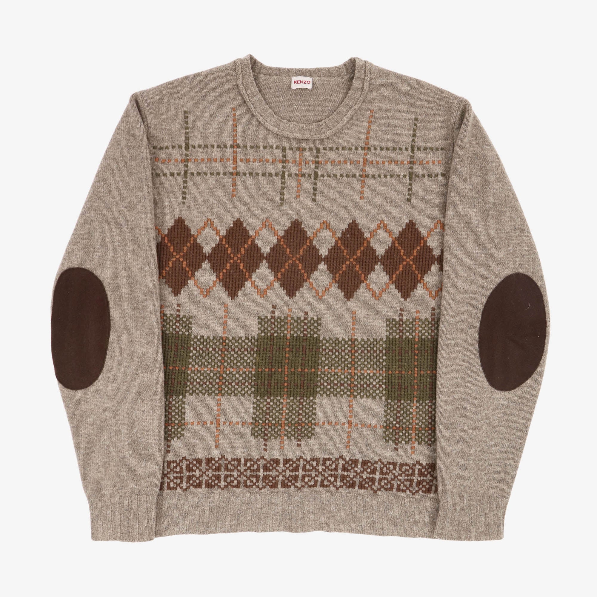 Patchwork Knit Sweater