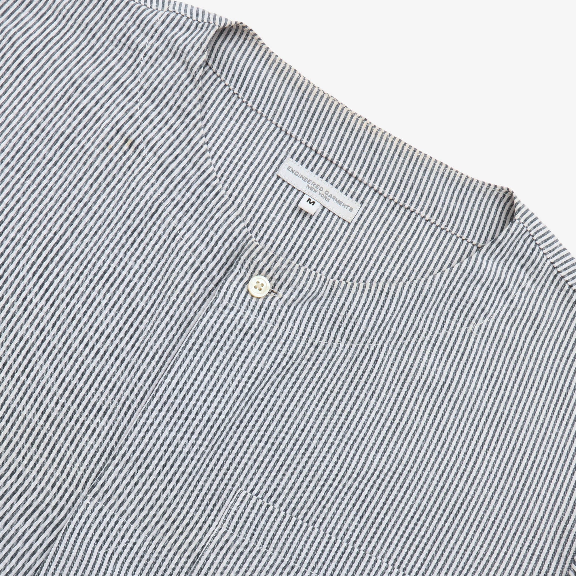 Seersucker Striped Med Shirt