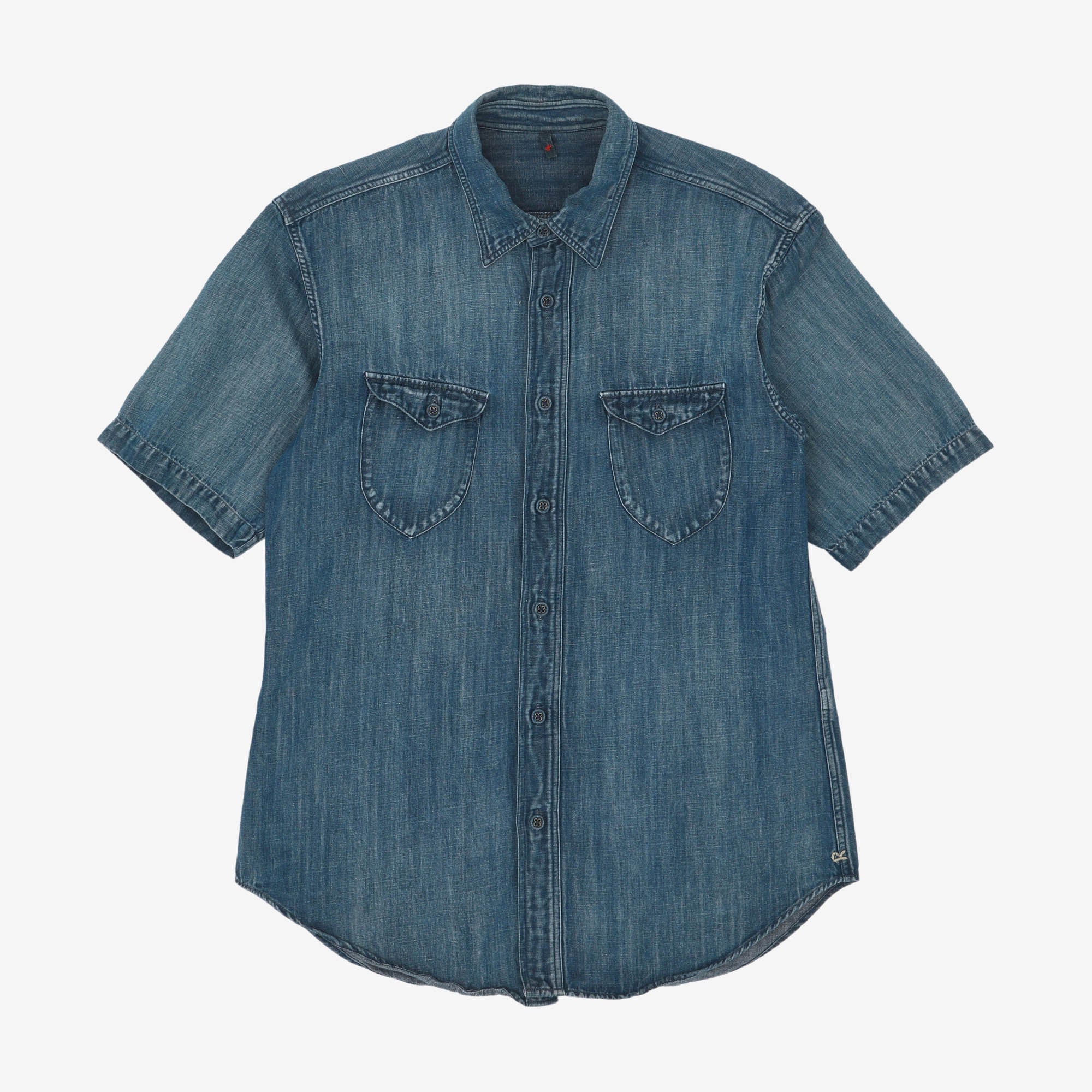 SS Linen Blend Denim Work Shirt