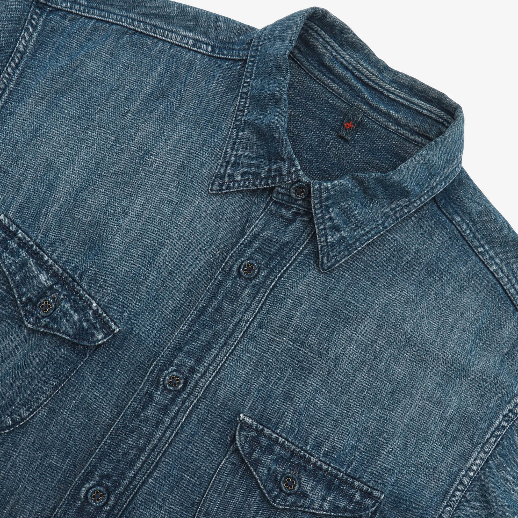SS Linen Blend Denim Work Shirt