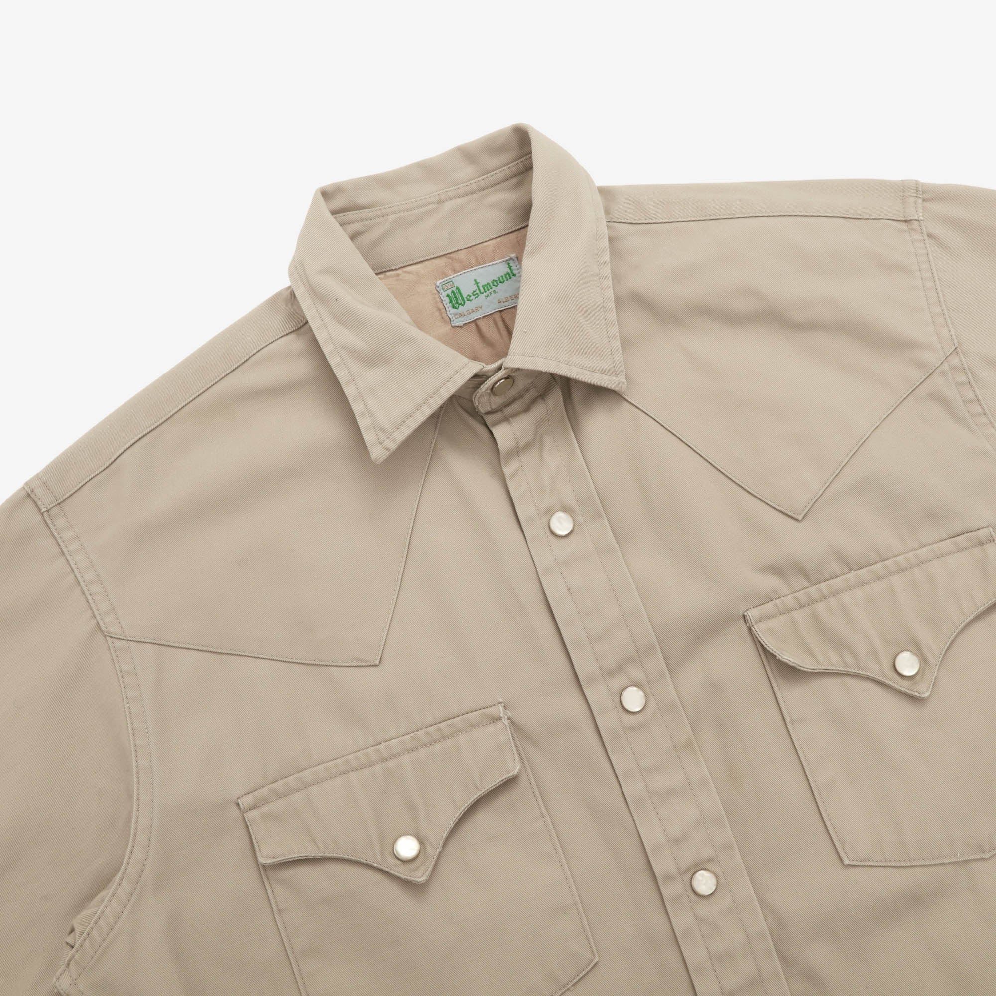 1950s Gabardine Pearl Snap Western Shirt