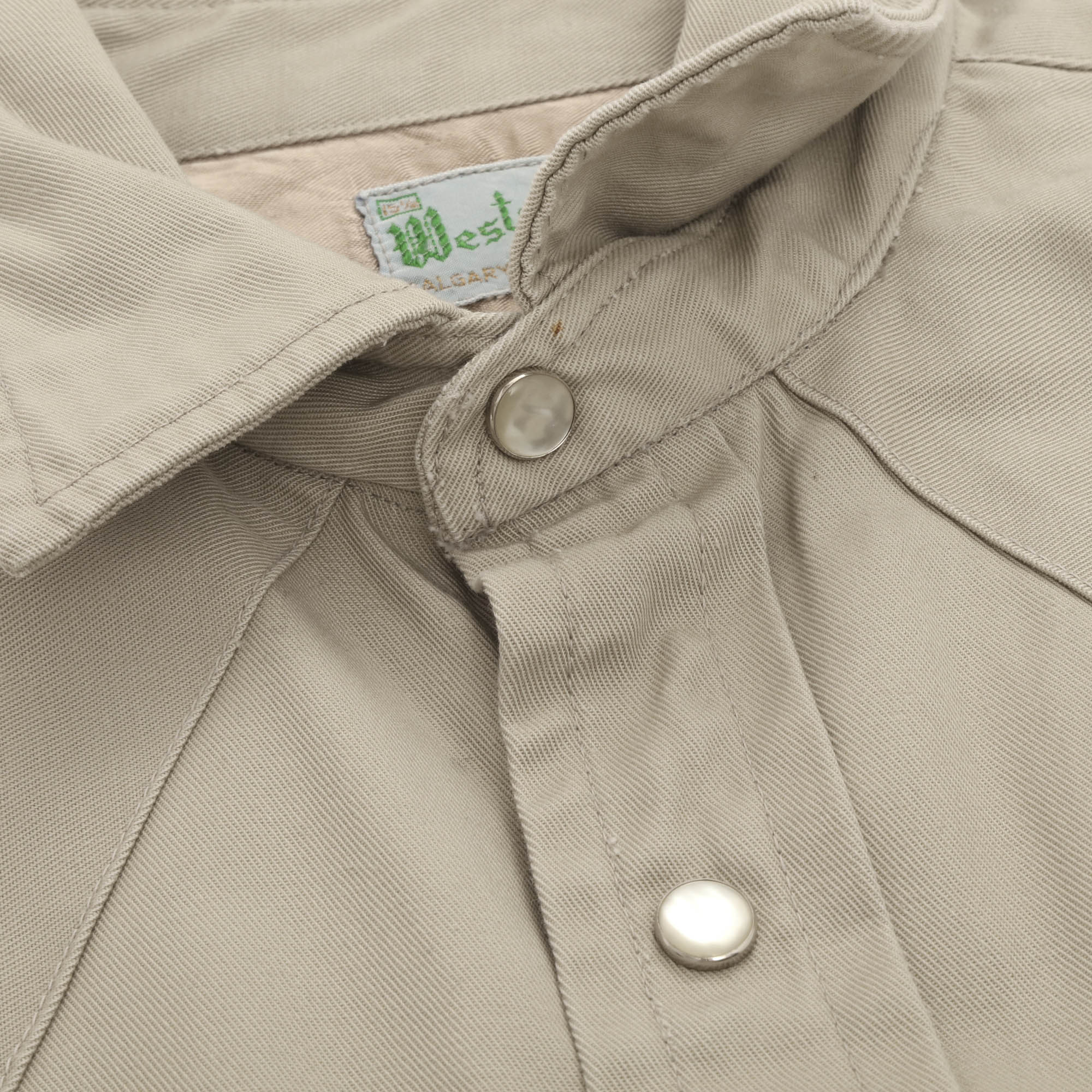 1950s Gabardine Pearl Snap Western Shirt