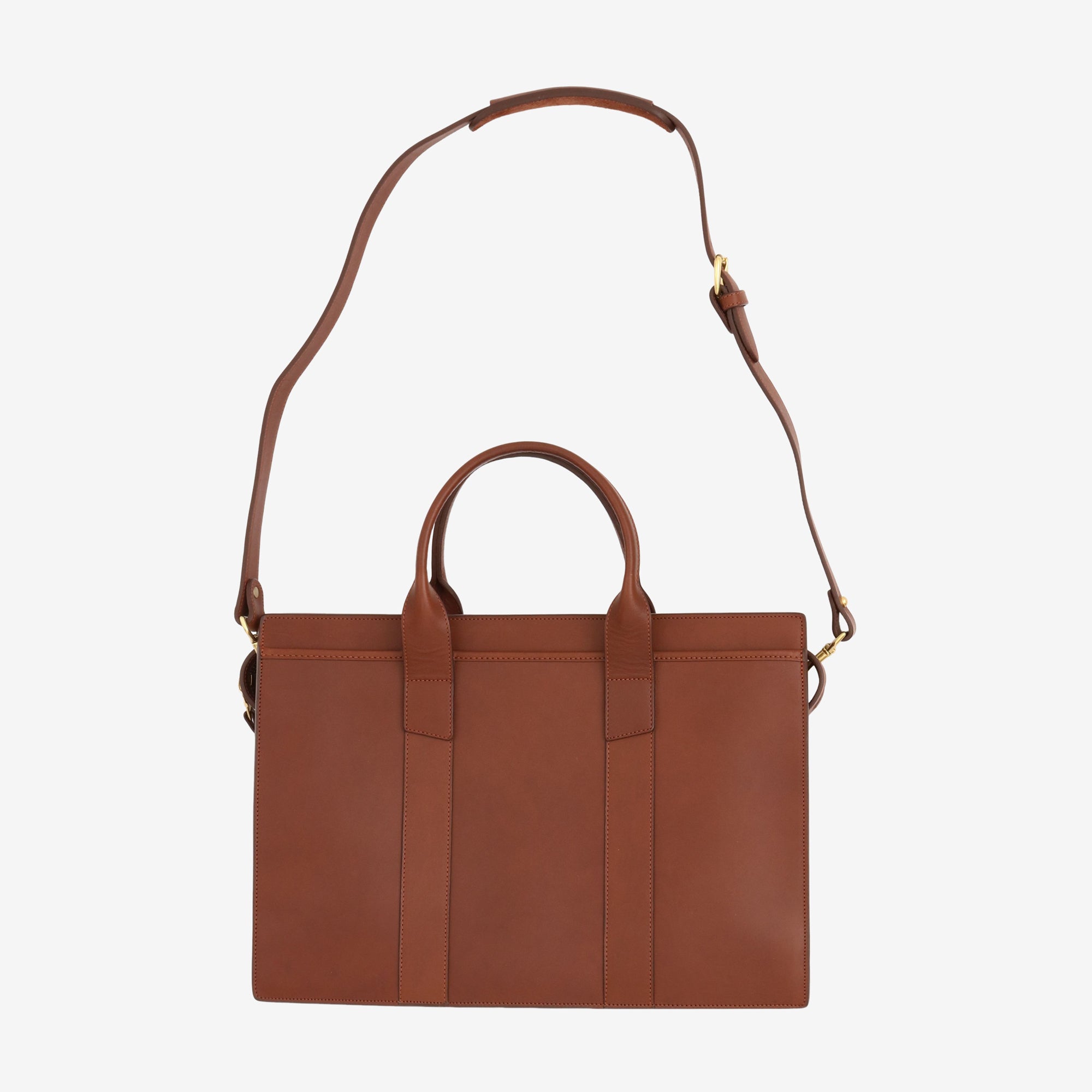Leather Zip Top Briefcase