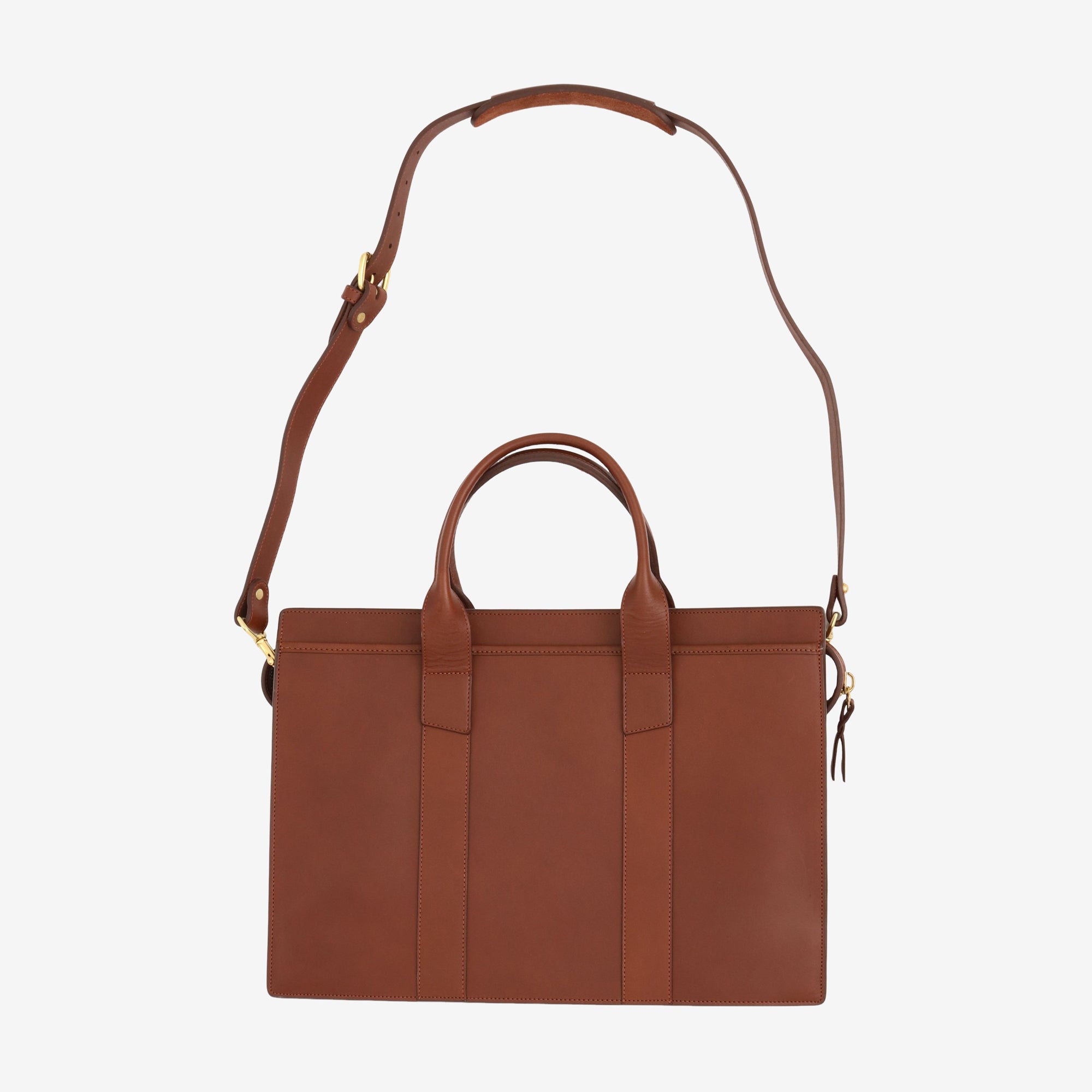 Leather Zip Top Briefcase